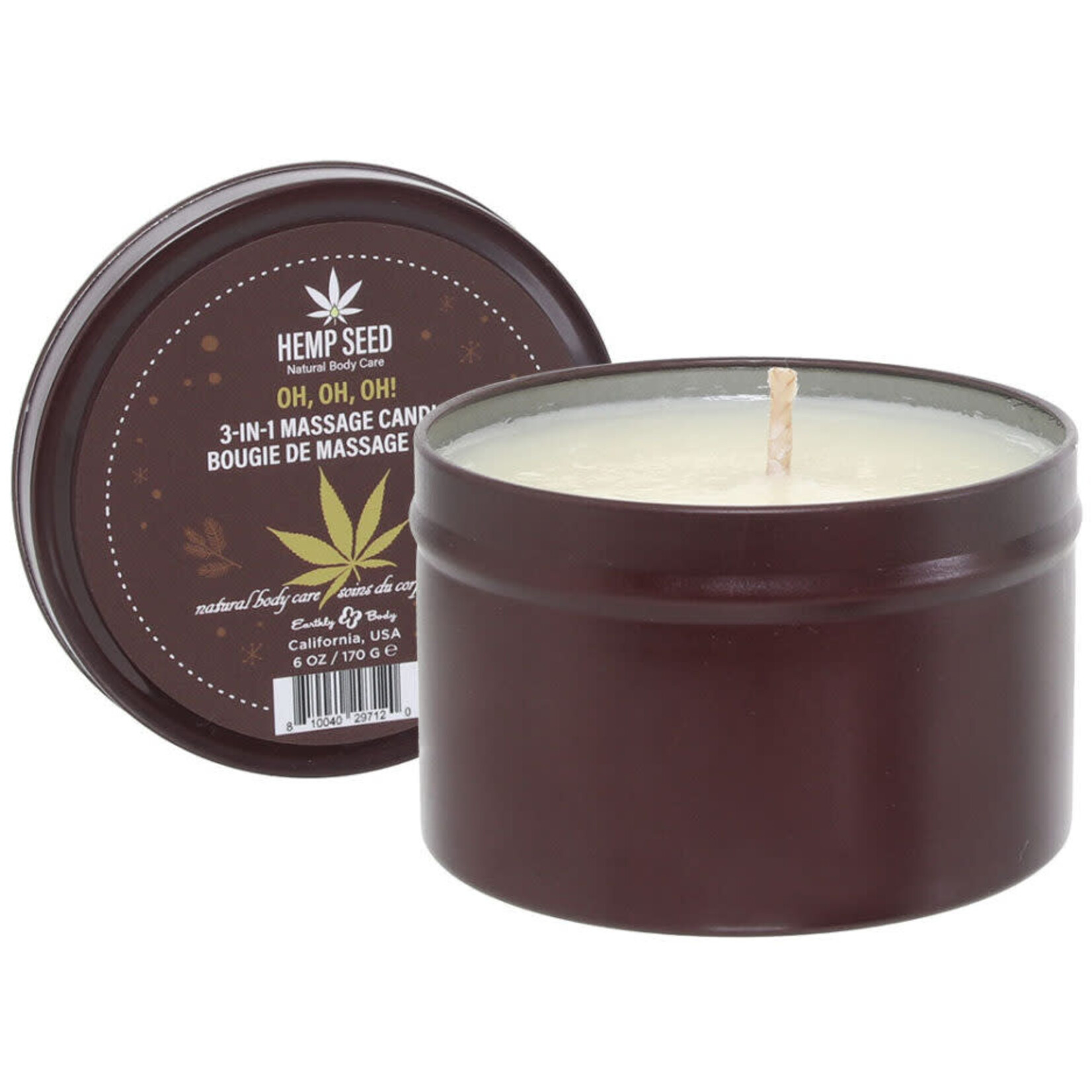 EARTHLY BODY EARTHLY BODY 3-IN-1 MASSAGE CANDLE 6OZ/170G IN OH, OH, OH!