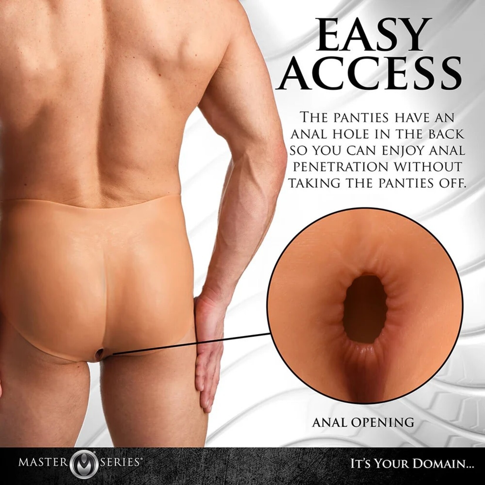 XR BRANDS MASTER SERIES TUCK & PLAY PUSSY PANTIES LARGE