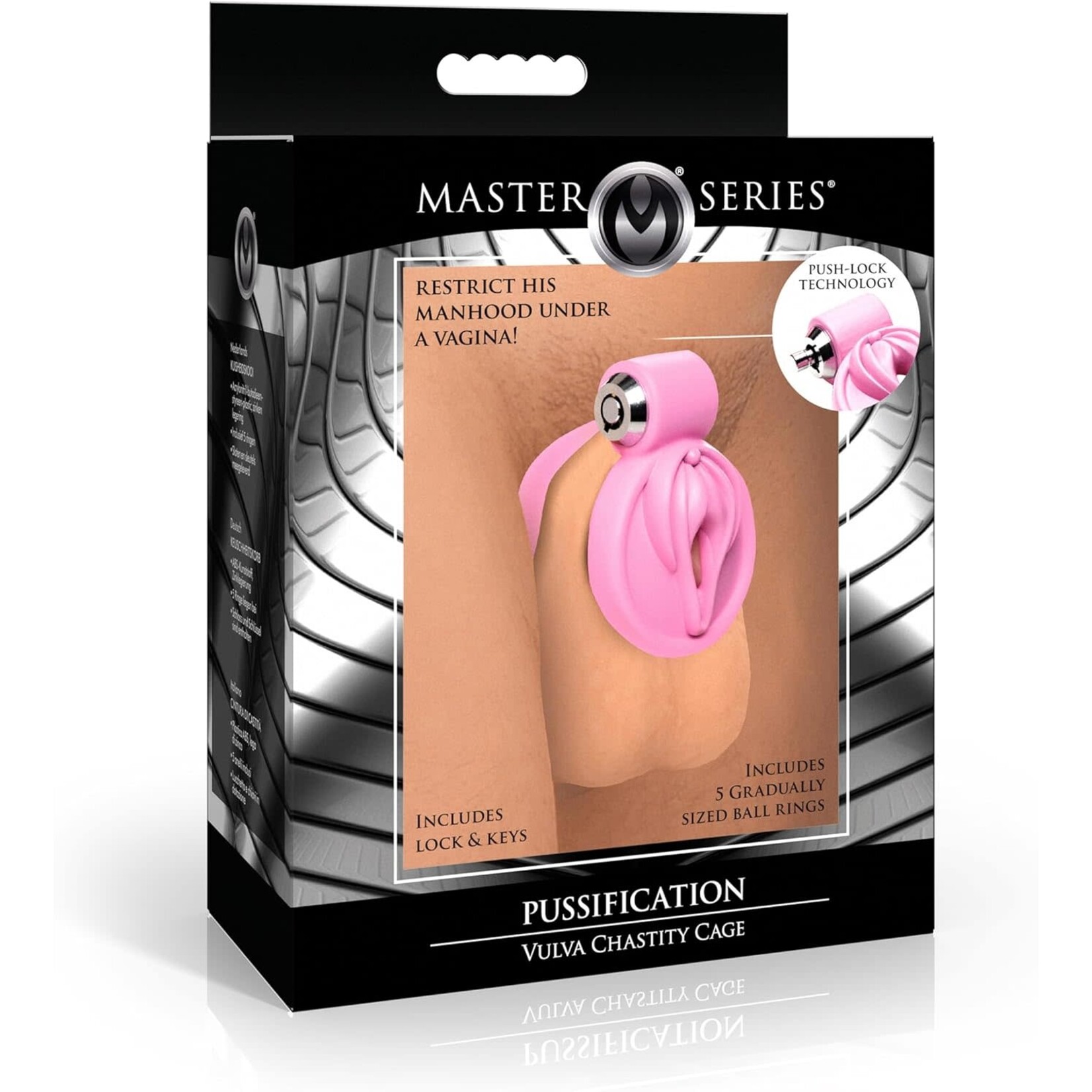 MASTER SERIES MASTER SERIES PUSSIFICATION VULVA CHASTITY CAGE