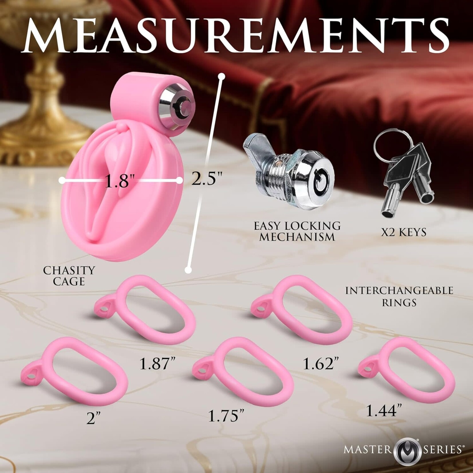 MASTER SERIES MASTER SERIES PUSSIFICATION VULVA CHASTITY CAGE