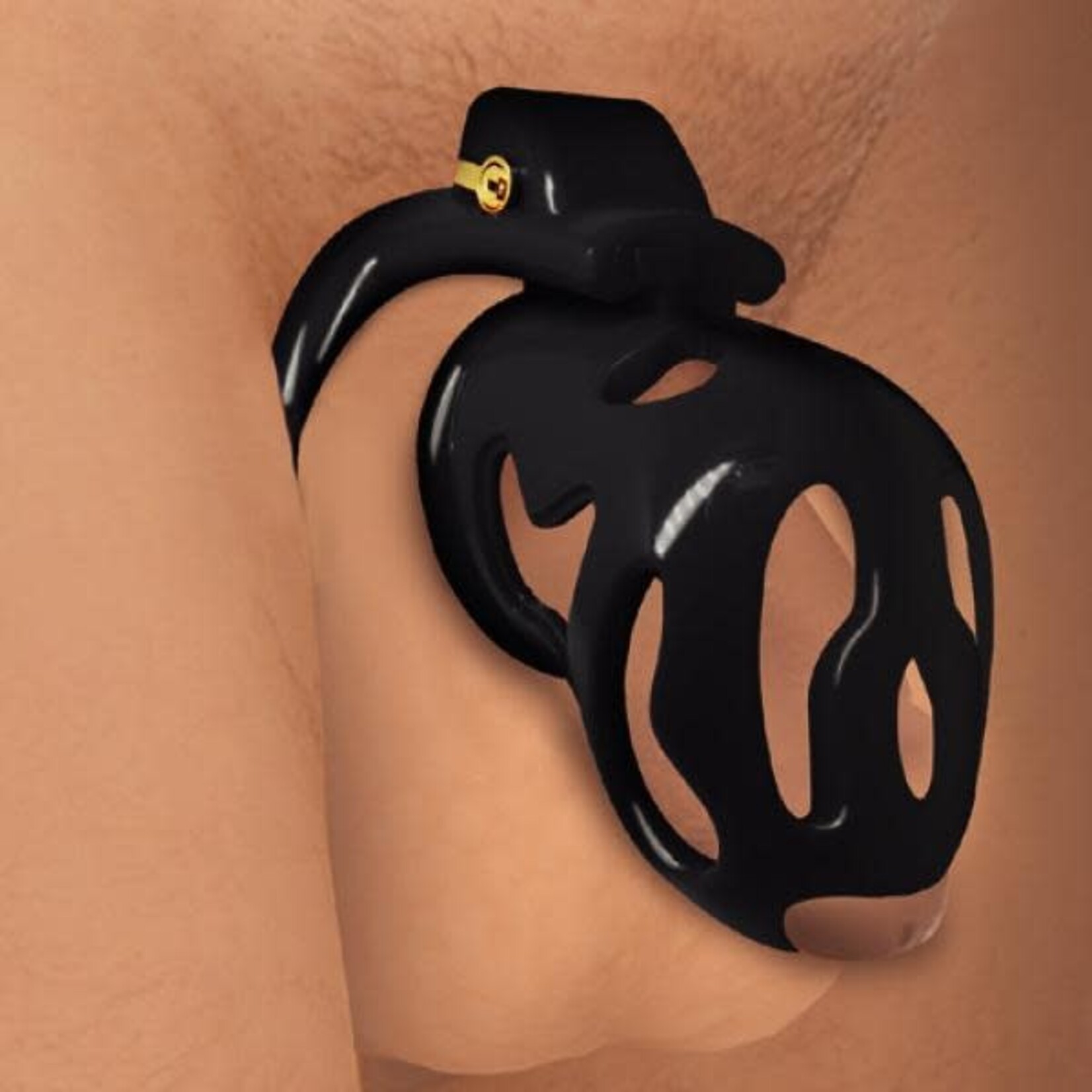 MASTER SERIES MASTER SERIES HARD STOP DOUBLE RING CHASTITY CAGE