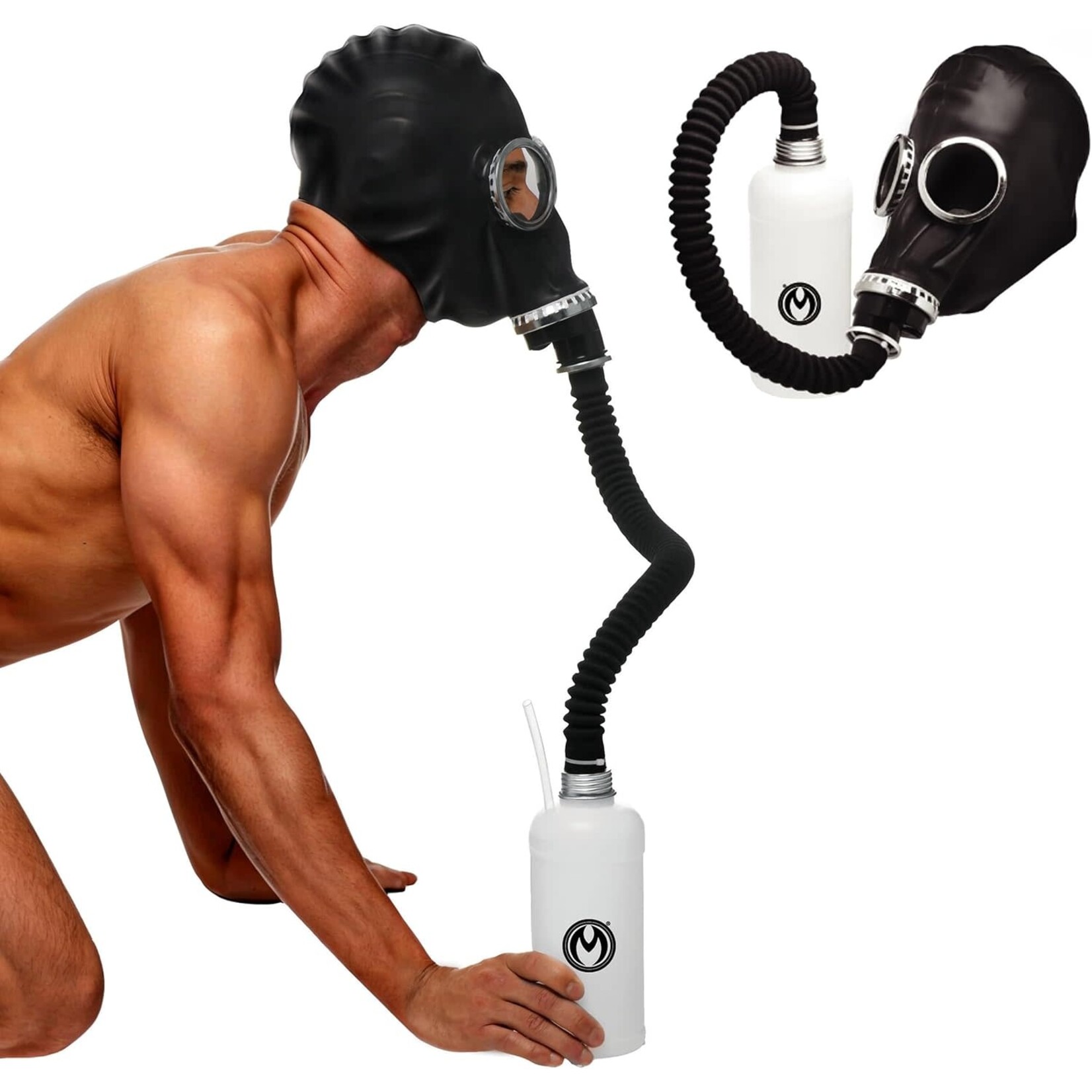 MASTER SERIES MASTER SERIES DARK INHALER GAS MASK WITH BOTTLE