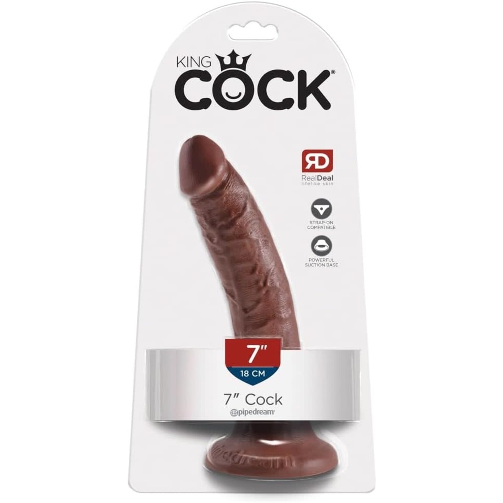 KING COCK KING COCK 7" COCK BROWN