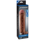 PIPEDREAM FANTASY X-TENSIONS PERFECT 2" EXTENSION WITH BALL STRAP - BROWN
