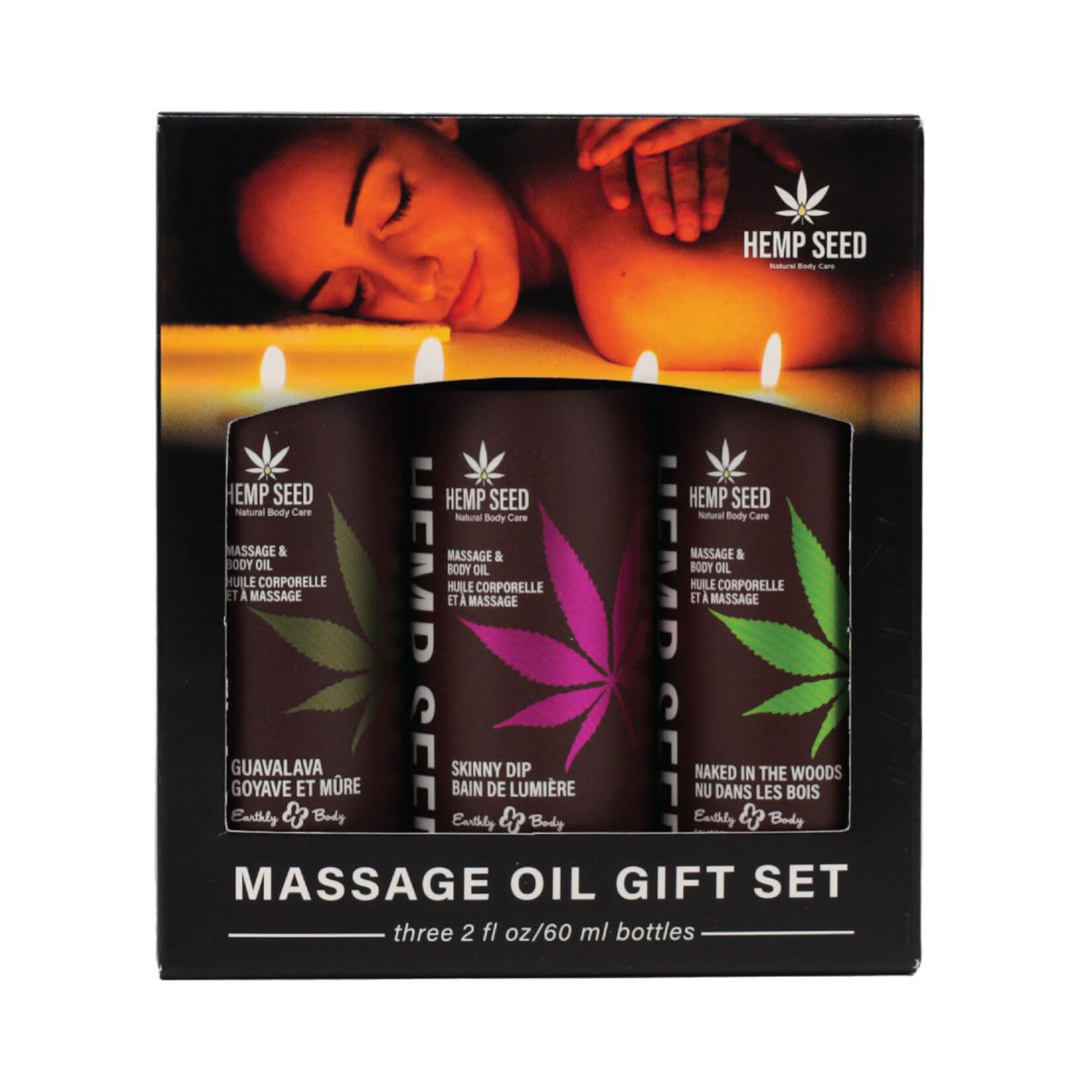 EARTHLY BODY EARTHLY BODY - HEMP SEED MASSAGE OIL GIFT SET HOLIDAY 2024 COLLECTION