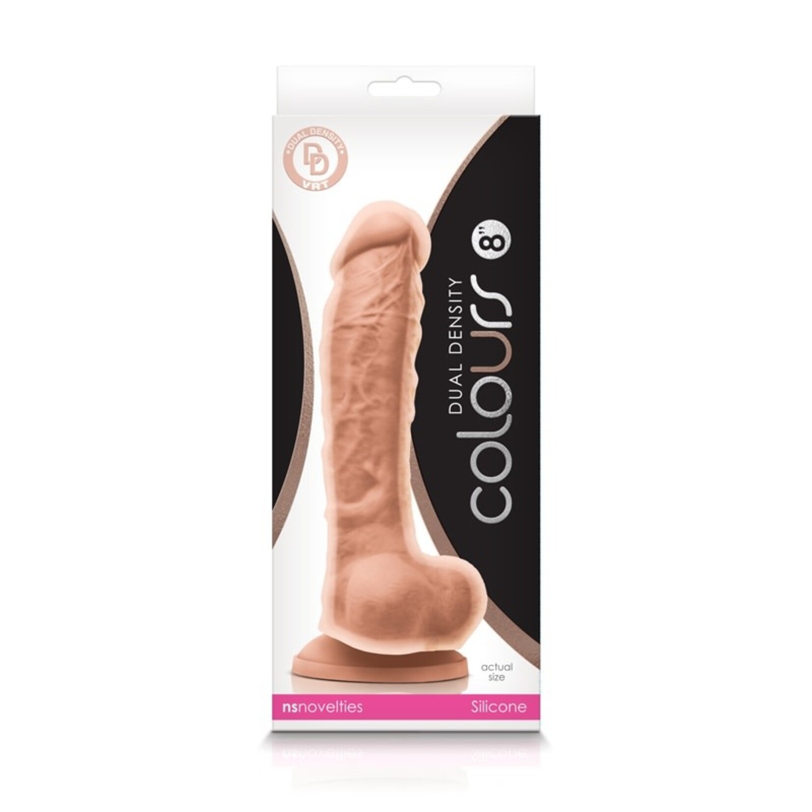 NS NOVELTIES NS - COLOURS - DUAL DENSITY - 8" DILDO - WHITE
