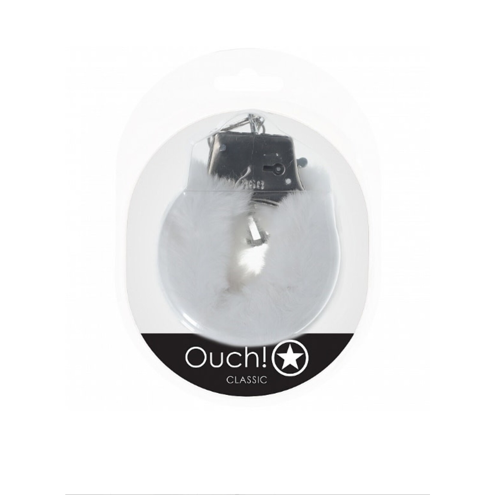 OUCH SHOTS - OUCH! - CLASSIC FLUFFY HANDCUFFS - WHITE