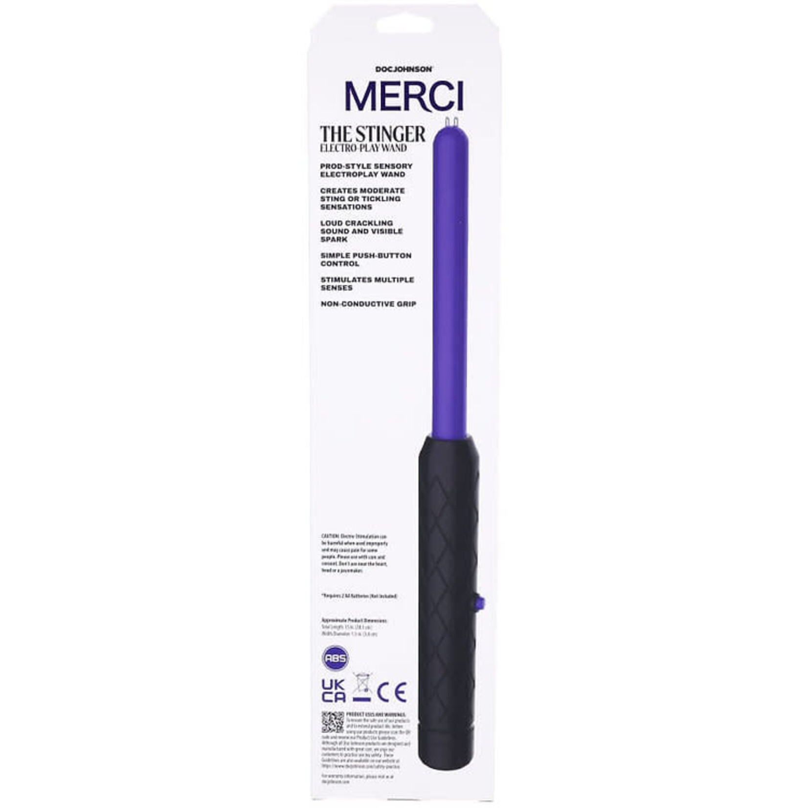 DOC JOHNSON MERCI THE STINGER ELECTROPLAY WAND BLACK/VIOLET