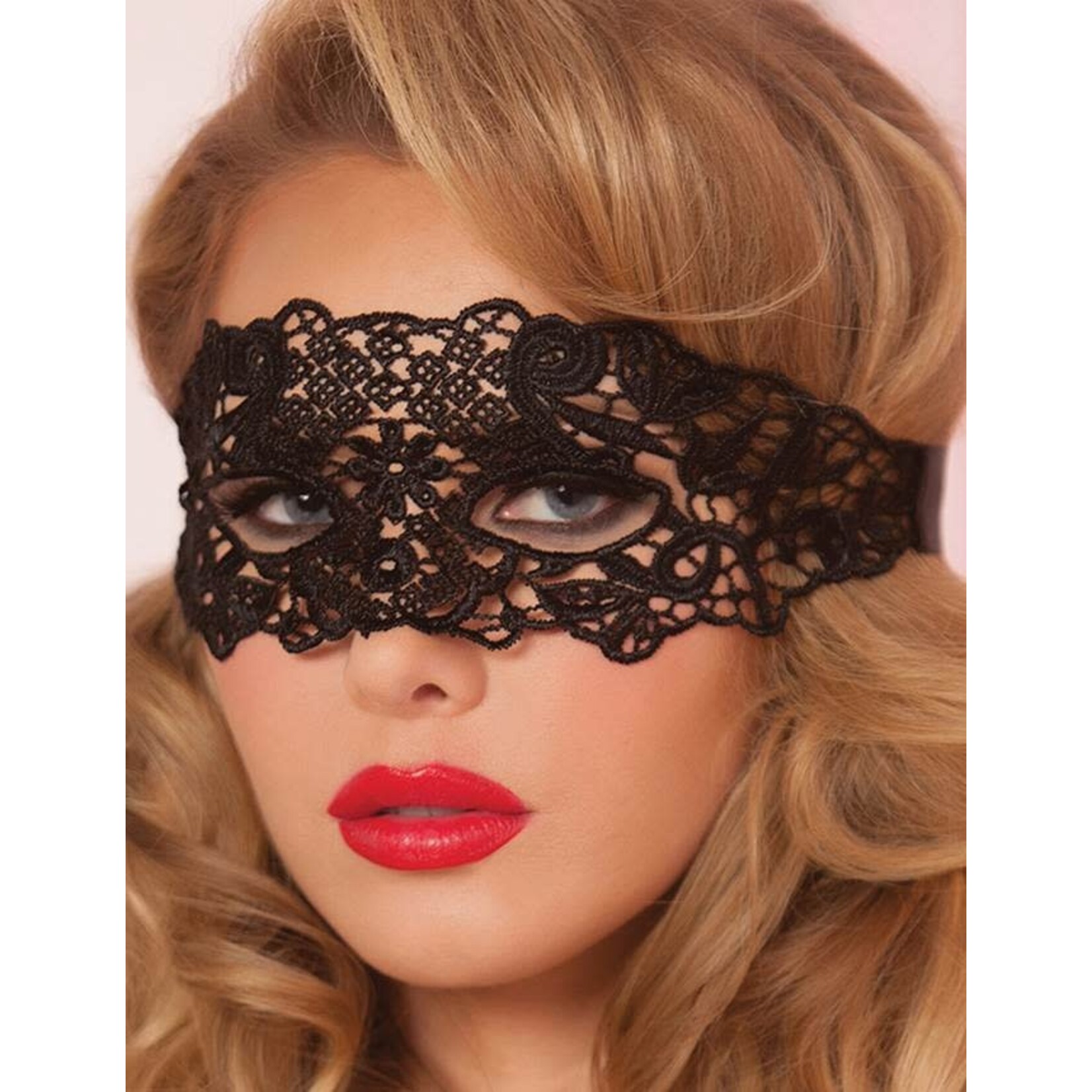 OH YEAH! -  2PCS ENCHANTING BLACK LACE EYE MASK AS SHOWN