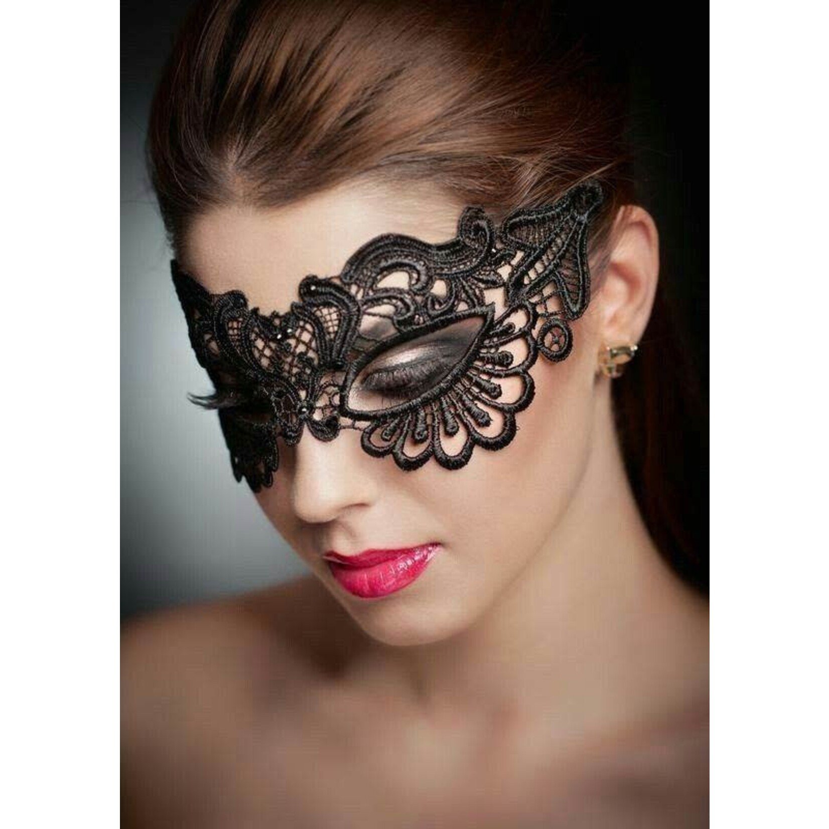 OH YEAH! -  2PCS ENCHANTING SEXY BLACK LACE EYE MASK AS SHOWN