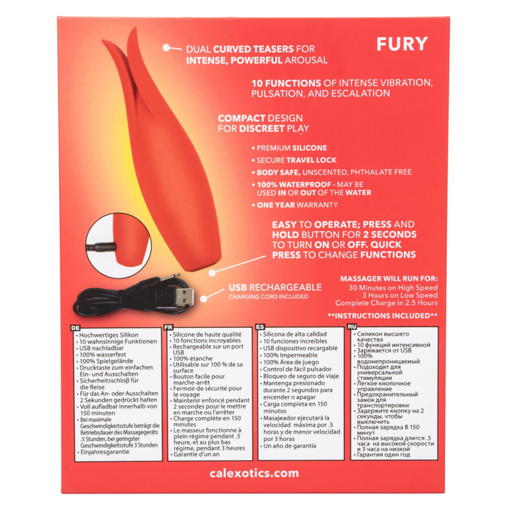 CALEXOTICS RED HOT FURY VIBE