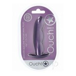 OUCH OUCH! SMOOTH SILICONE FINGER BUTT PLUG IN METALLIC PURPLE