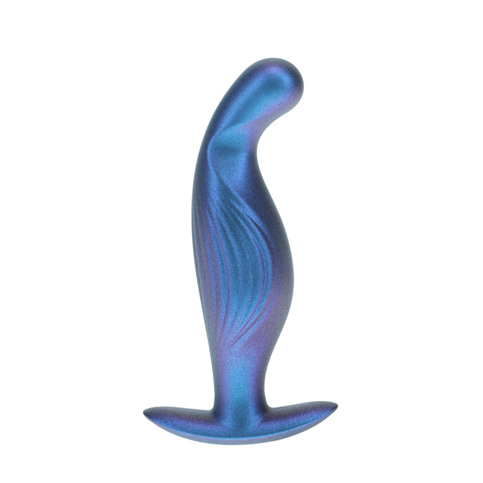 OUCH OUCH! SMOOTH SILICONE P-SPOT BUTT PLUG IN METALLIC BLUE