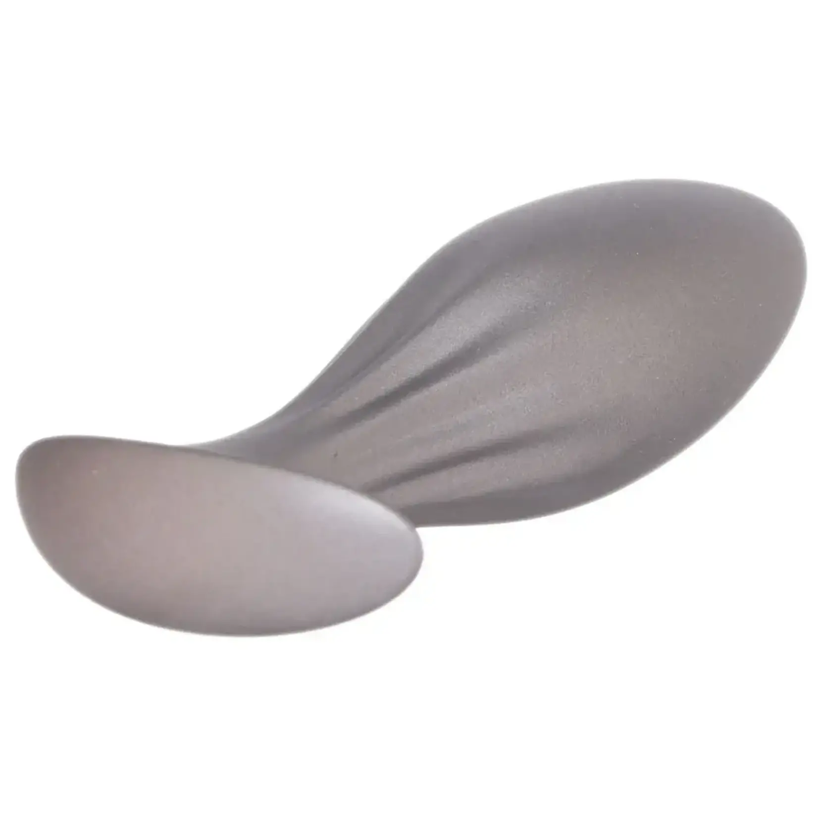 OUCH OUCH! SMOOTH SILICONE OVAL BUTT PLUG IN GUN METAL