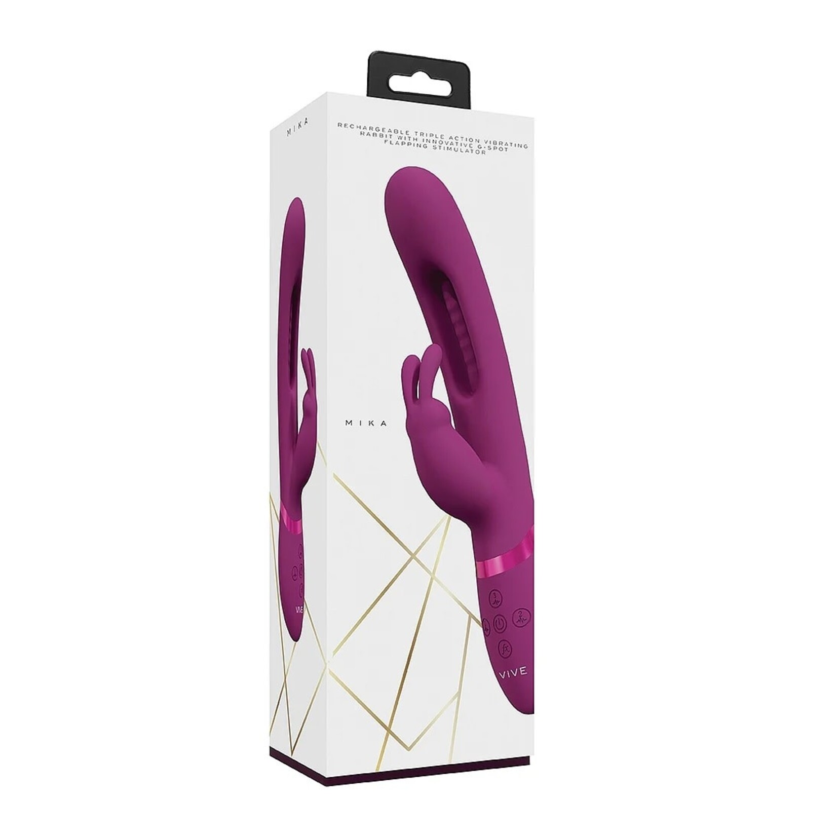 SHOTS VIVE MIKA TRIPLE ACTION RABBIT VIBE - PINK