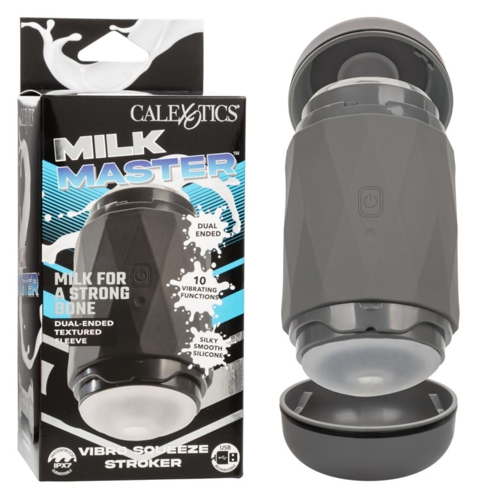 CALEXOTICS MILK MASTER VIBRO SQUEEZE STROKER