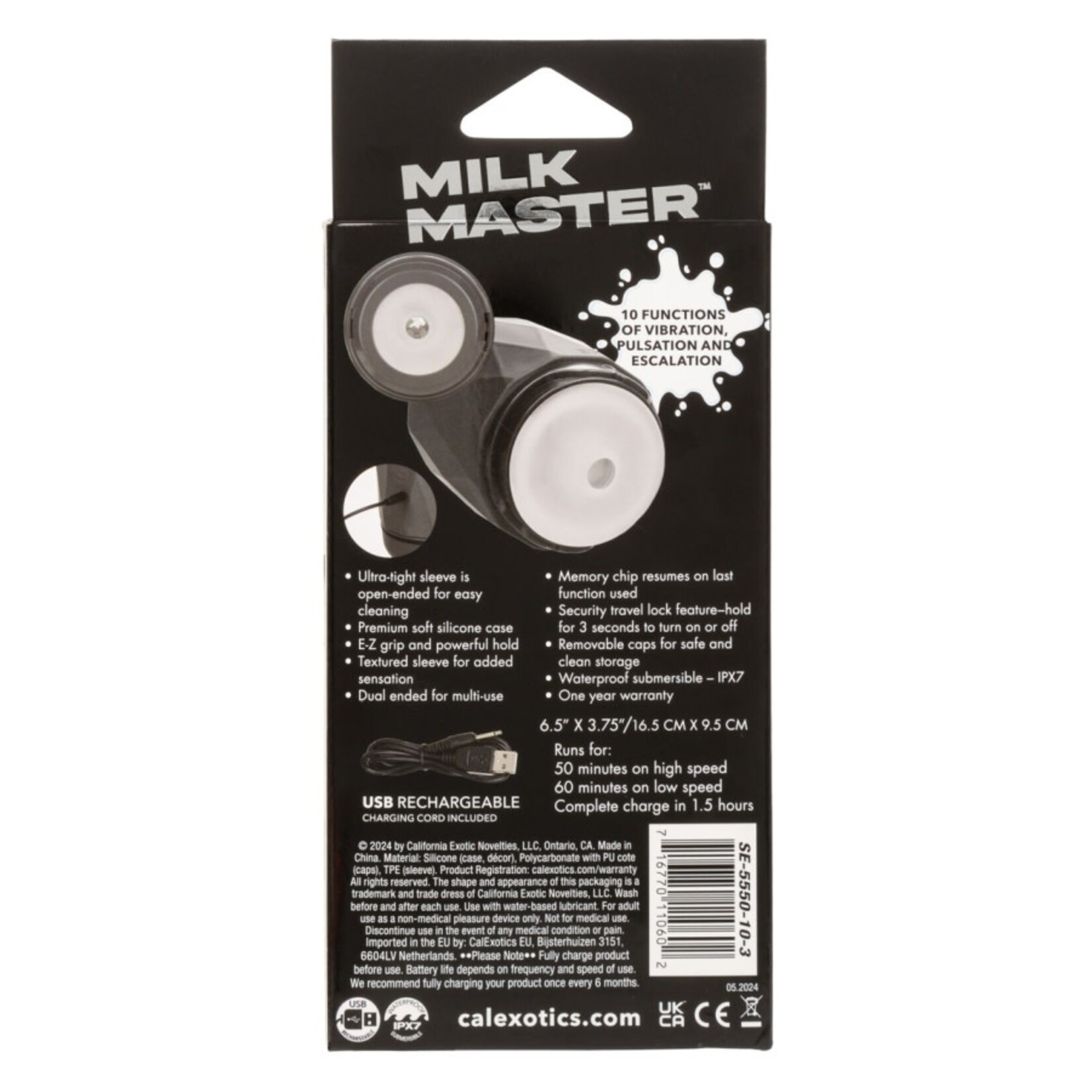 CALEXOTICS MILK MASTER VIBRO SQUEEZE STROKER