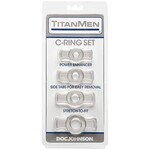 DOC JOHNSON TITANMEN - COCK RING SET CLEAR