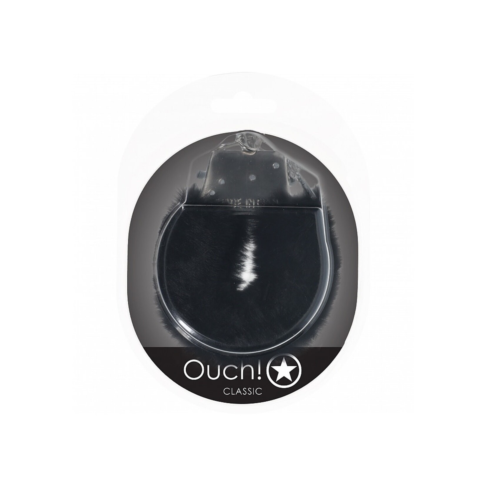 OUCH SHOTS - OUCH! - CLASSIC FLUFFY HANDCUFFS - BLACK