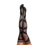 KIX' IES -  JACKIE SEMI SHEER THIGH HIGH BLACK BALLET SIZE B
