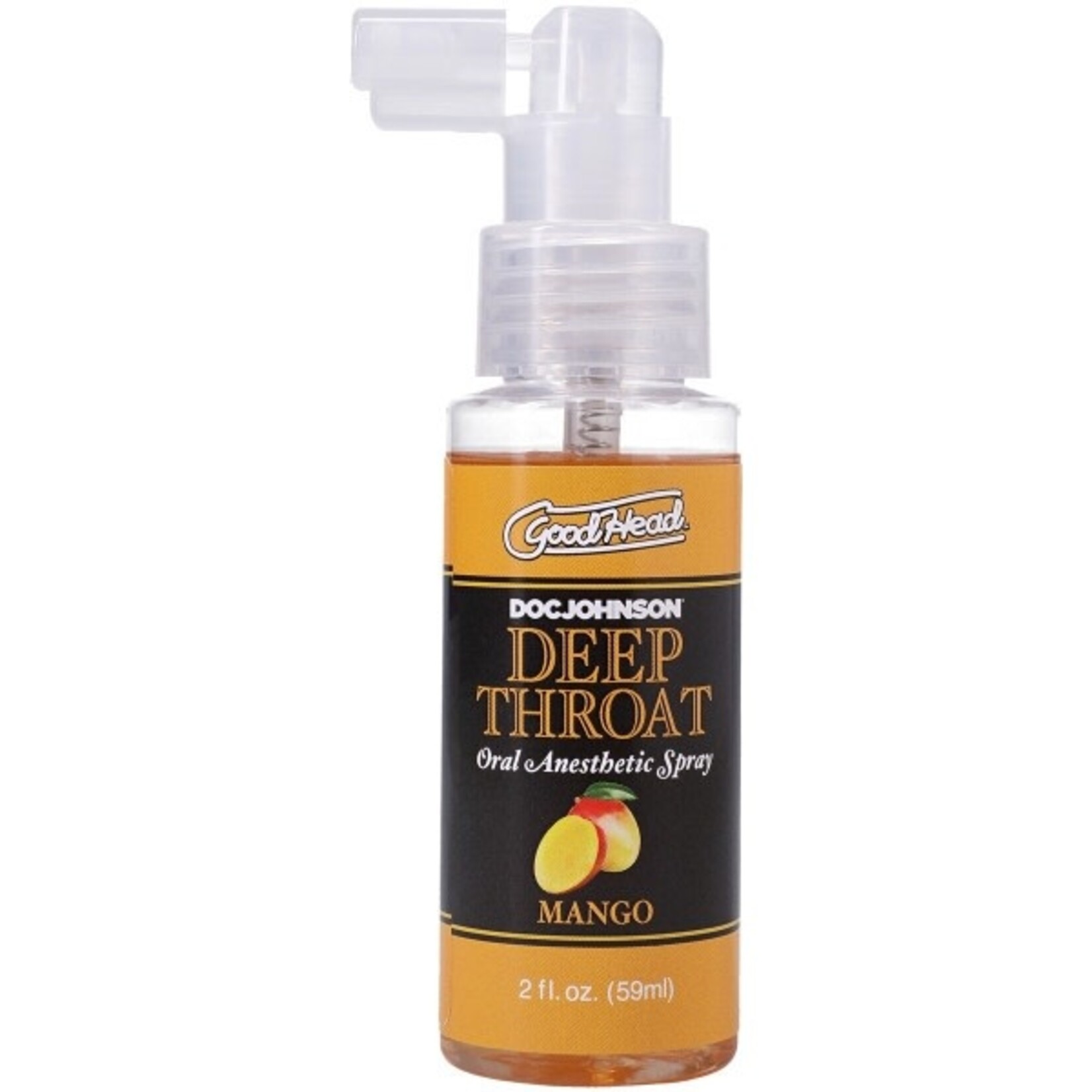 DOC JOHNSON GOODHEAD DEEP THROAT SPRAY MANGO 2 FL. OZ.