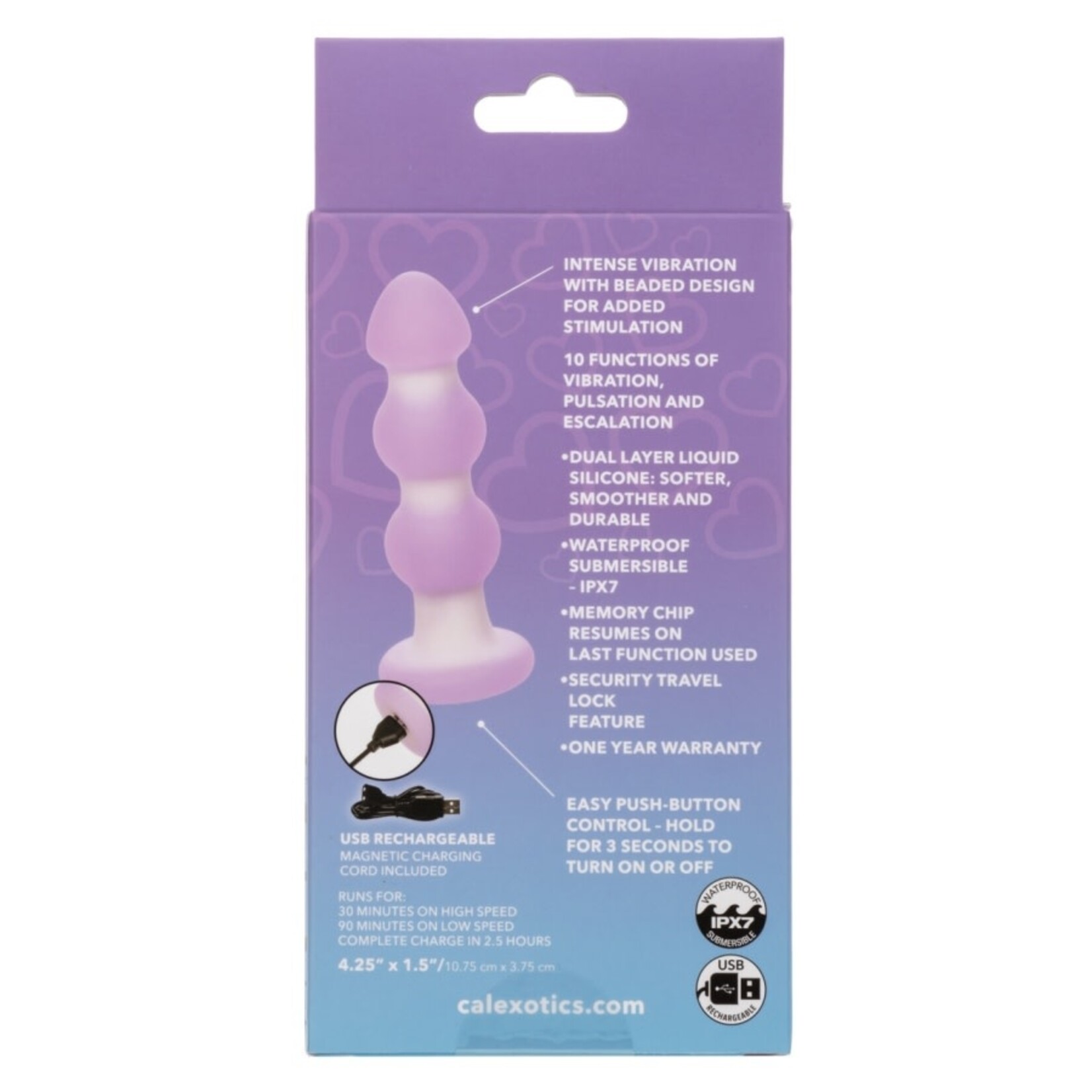 CALEXOTICS LAVENDER HAZE BEADED PROBE