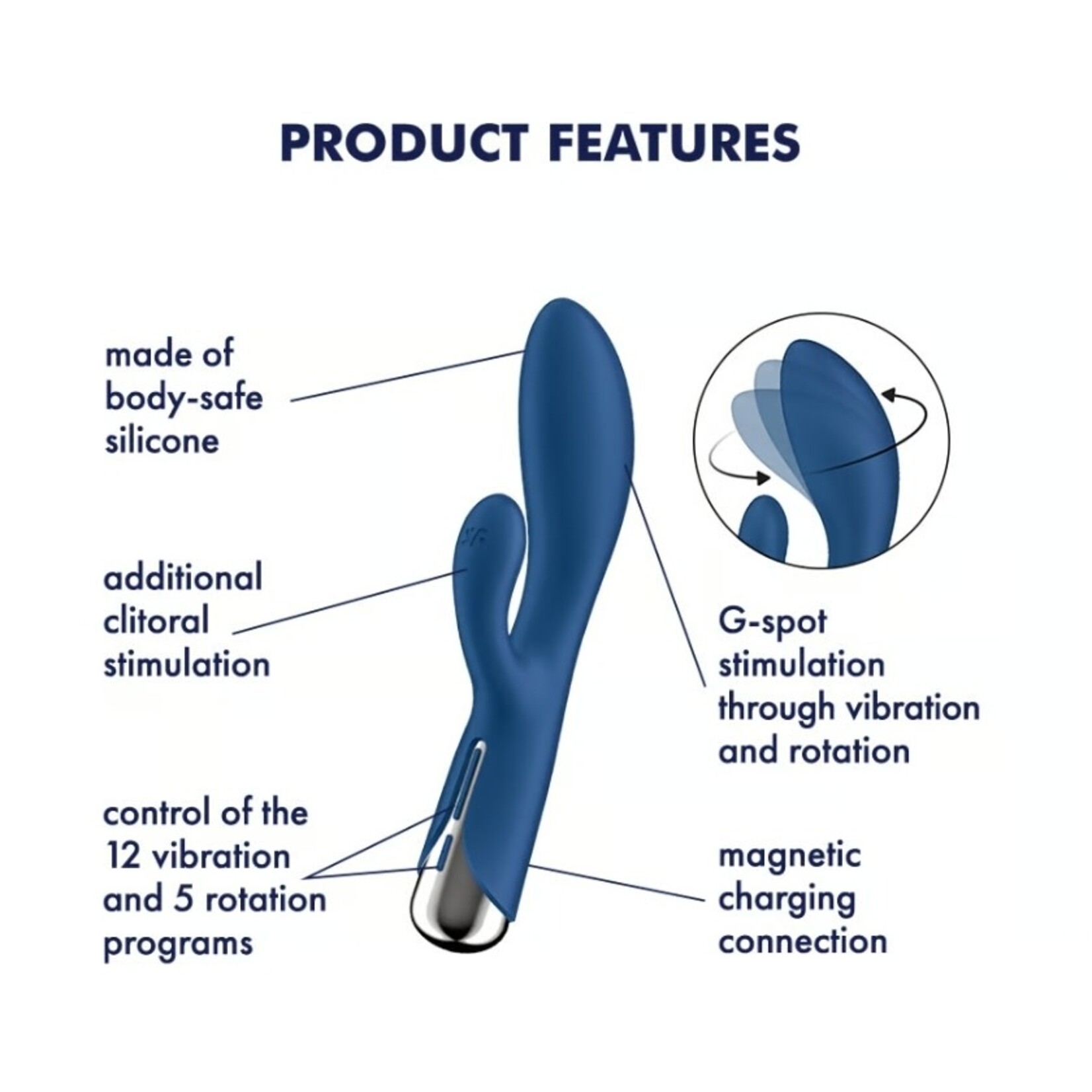 SATISFYER SATISFYER SPINNING RABBIT 1 BLUE