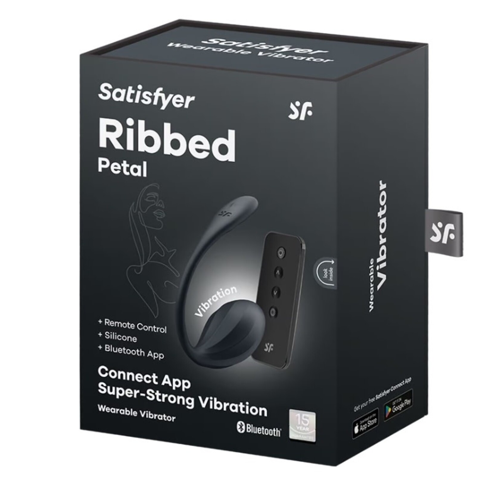 SATISFYER SATISFYER RIBBED PETAL BLACK