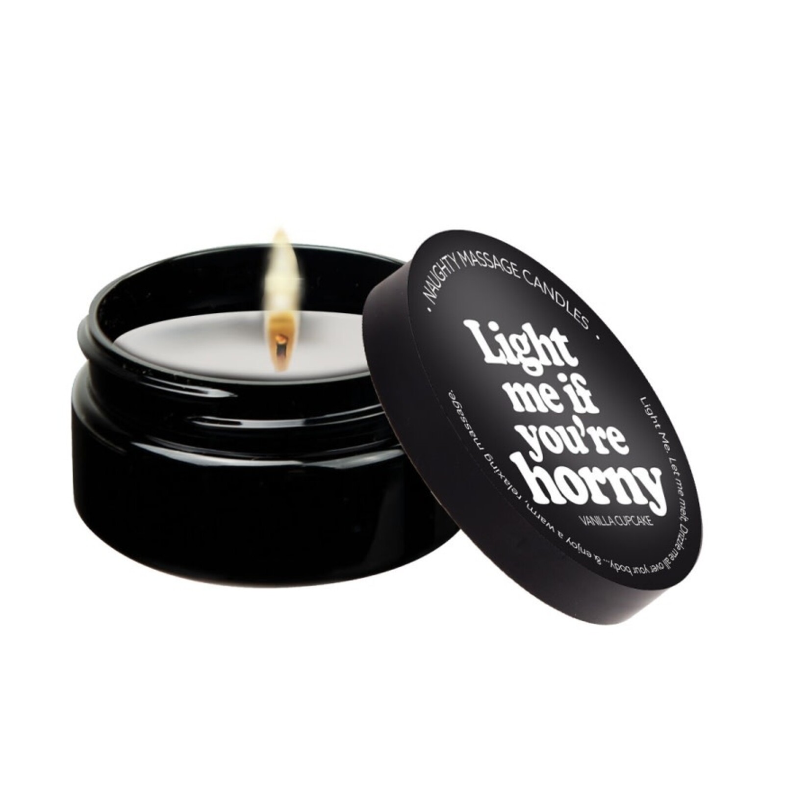 KAMA SUTRA KAMA - MINI MASSAGE CANDLE "LIGHT ME IF YOU'RE HORNY" VANILLA CREME 1.7OZ