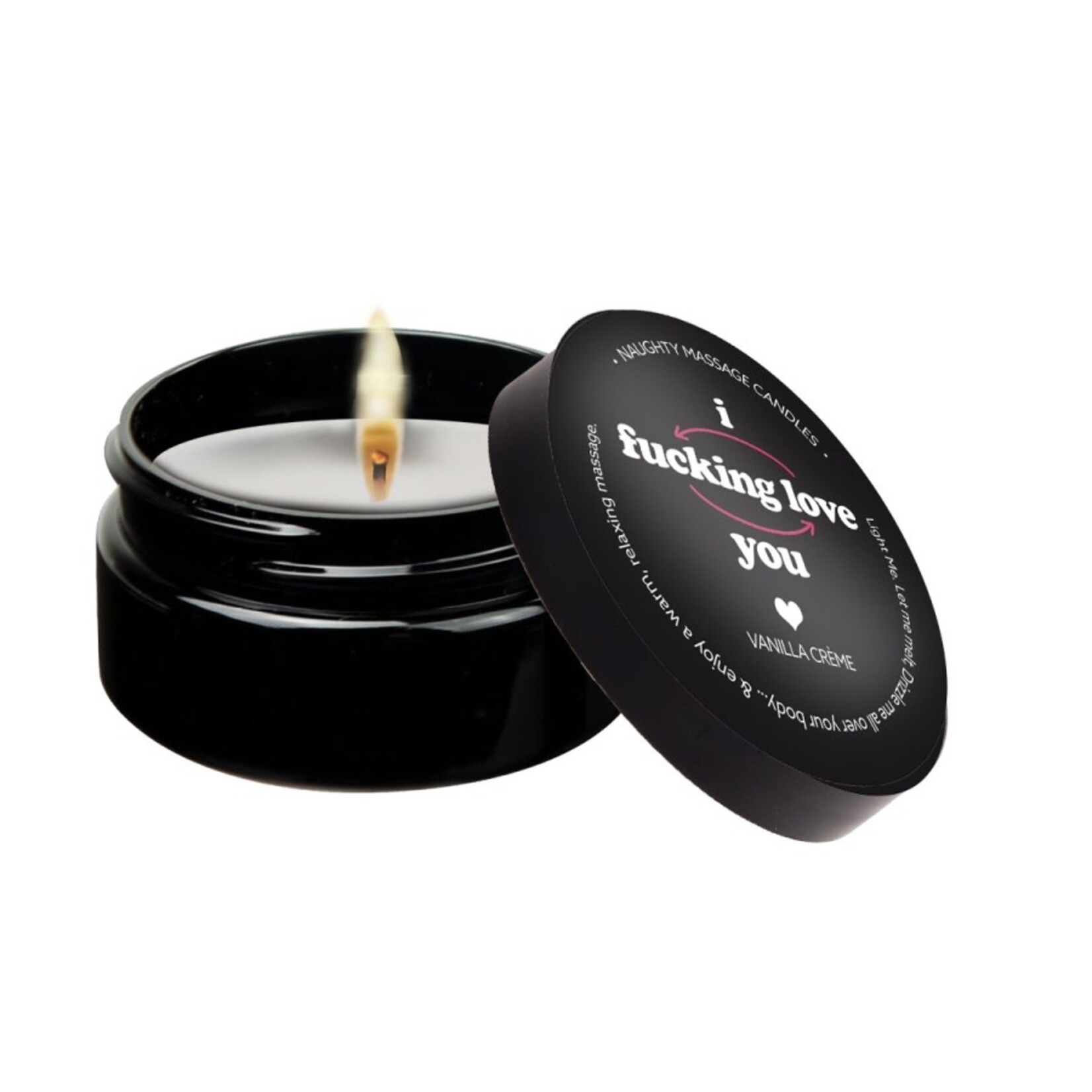 KAMA SUTRA KAMA - MINI MASSAGE CANDLE "I F*CKING LOVE YOU" VANILLA CREME 1.7OZ