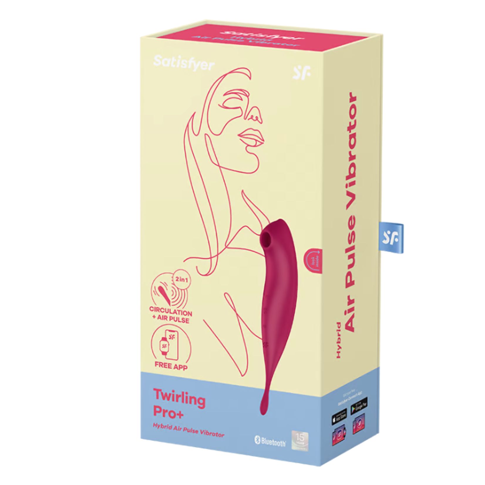 SATISFYER SATISFYER TWIRLING PRO+ CONNECT APP DARK RED