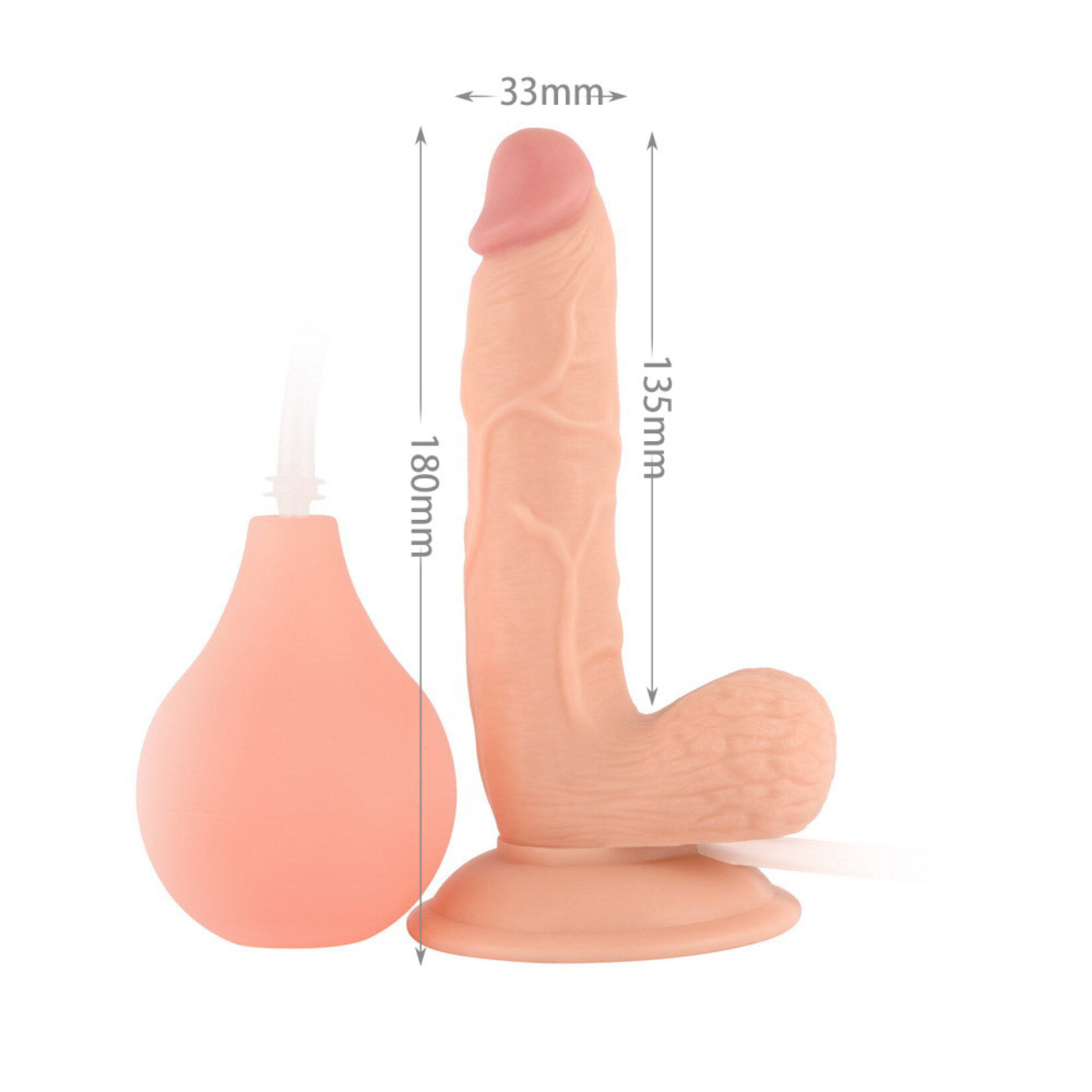 7" EASY-SQUIRTER EJACULATING REALISTIC DILDO