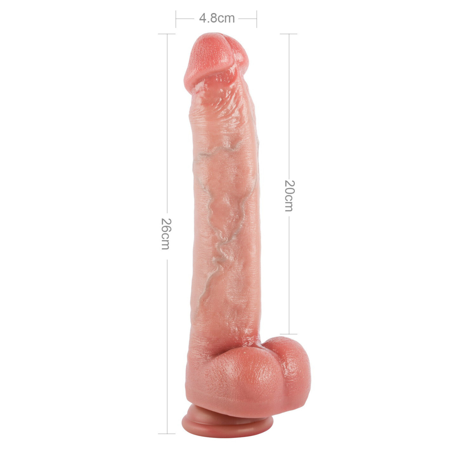 10.2" DUAL-LAYERED NATURE-FEEL SILICONE DILDO-KING SIZED