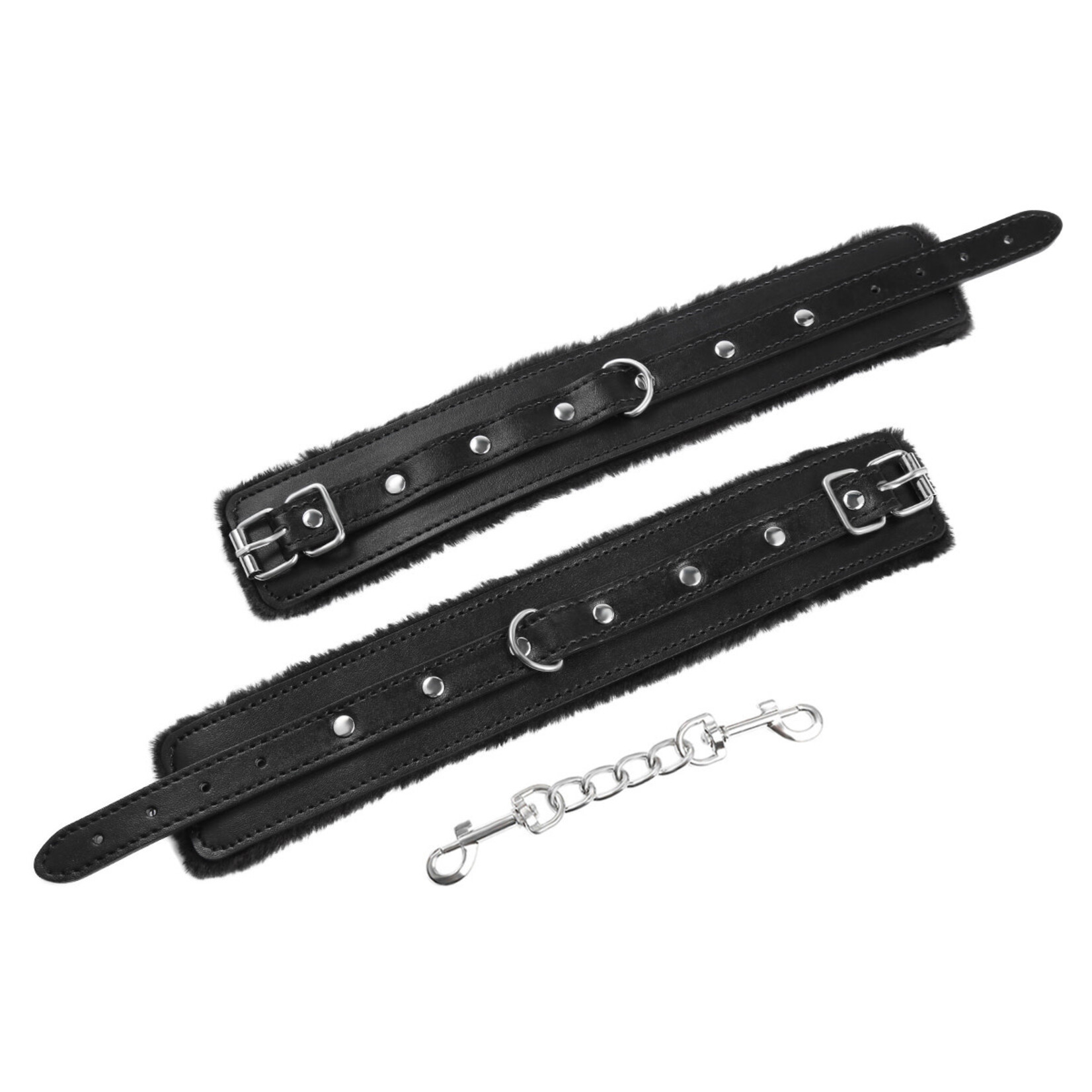 FETISH BOUTIQUE VELVET ANKLE CUFFS BLACK