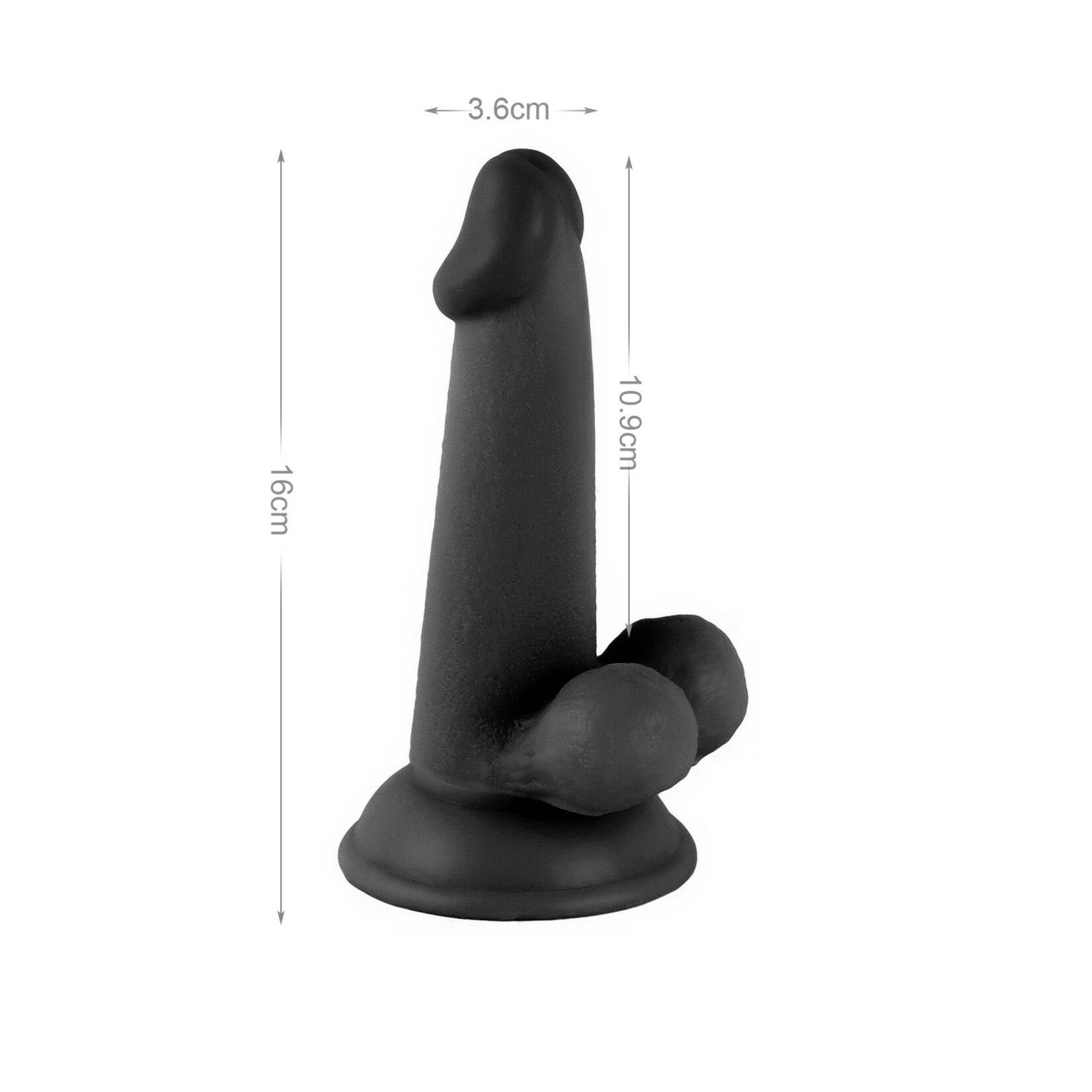MR. RUDE 6.3" REALISTIC DONG BLACK
