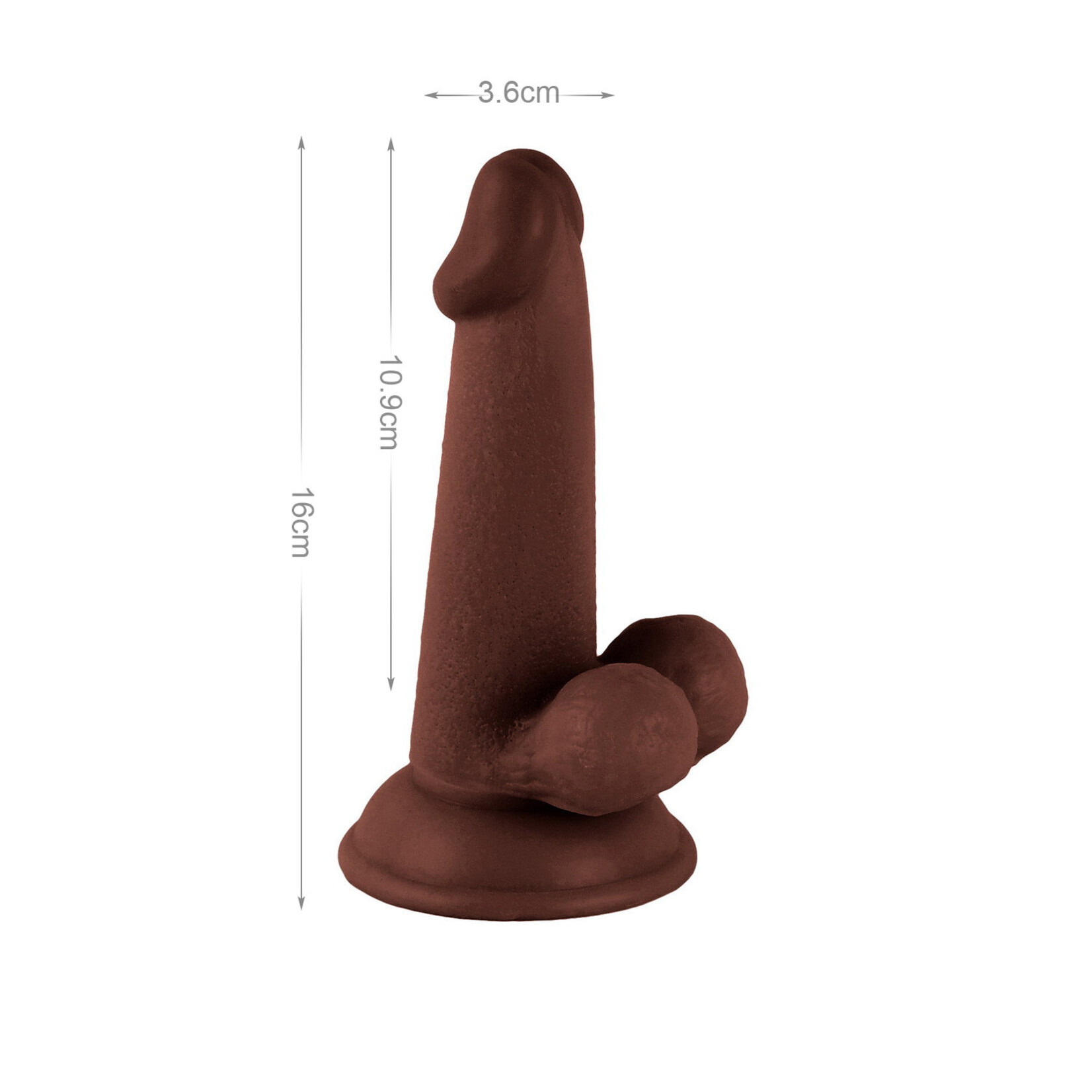 MR. RUDE 6.3" REALISTIC DONG BROWN