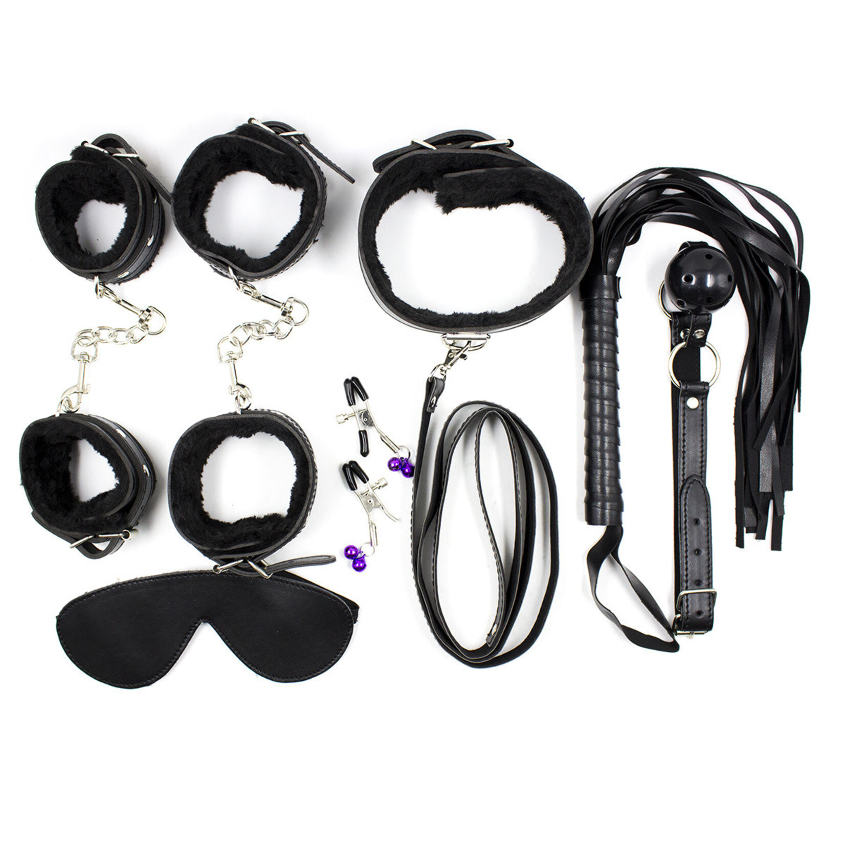 SHADES OF LOVE 7-PIECE COUPLES PASSION KIT BLACK SM1510