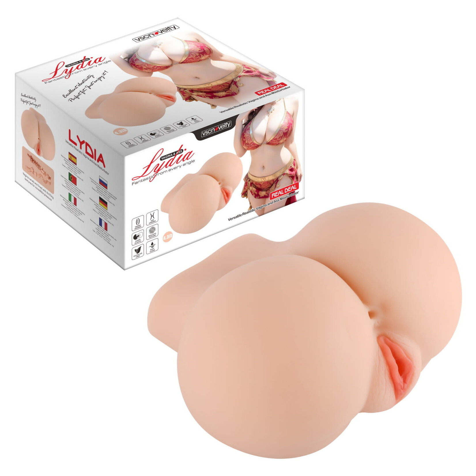 REALISTIC VAGINA AND ASS MASTURBATOR-LYDIA