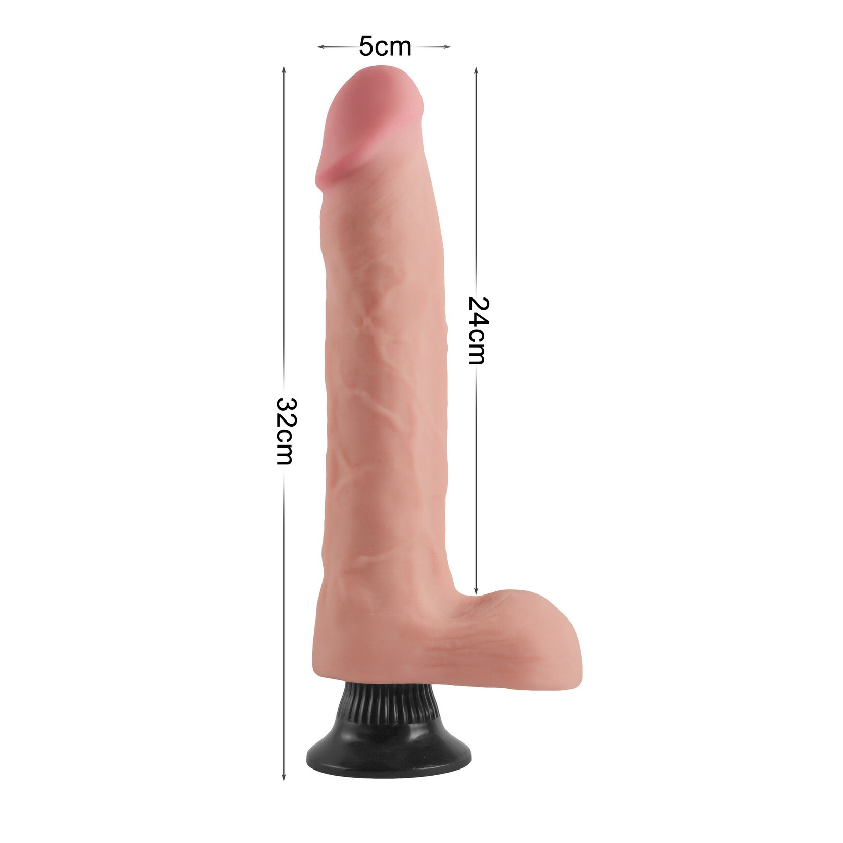 12.5" EXTREME SOFT DUAL LAYER REALISTIC DILDO VIBRATOR