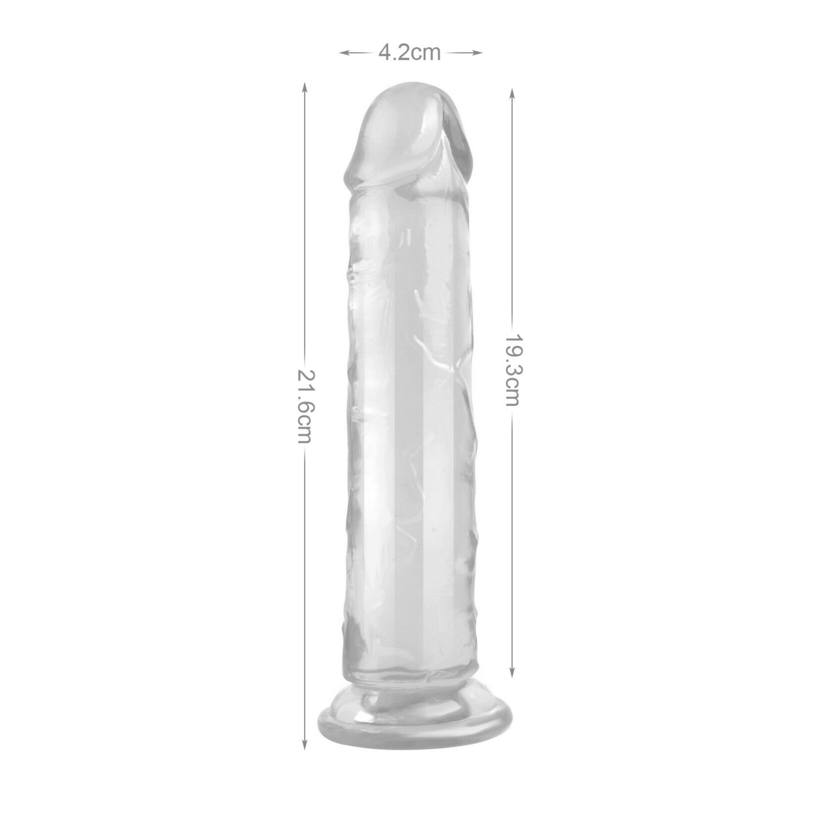 8.5 " MR. RUDE -CRYSTAL JELLIES REALISTIC DILDO CLEAR