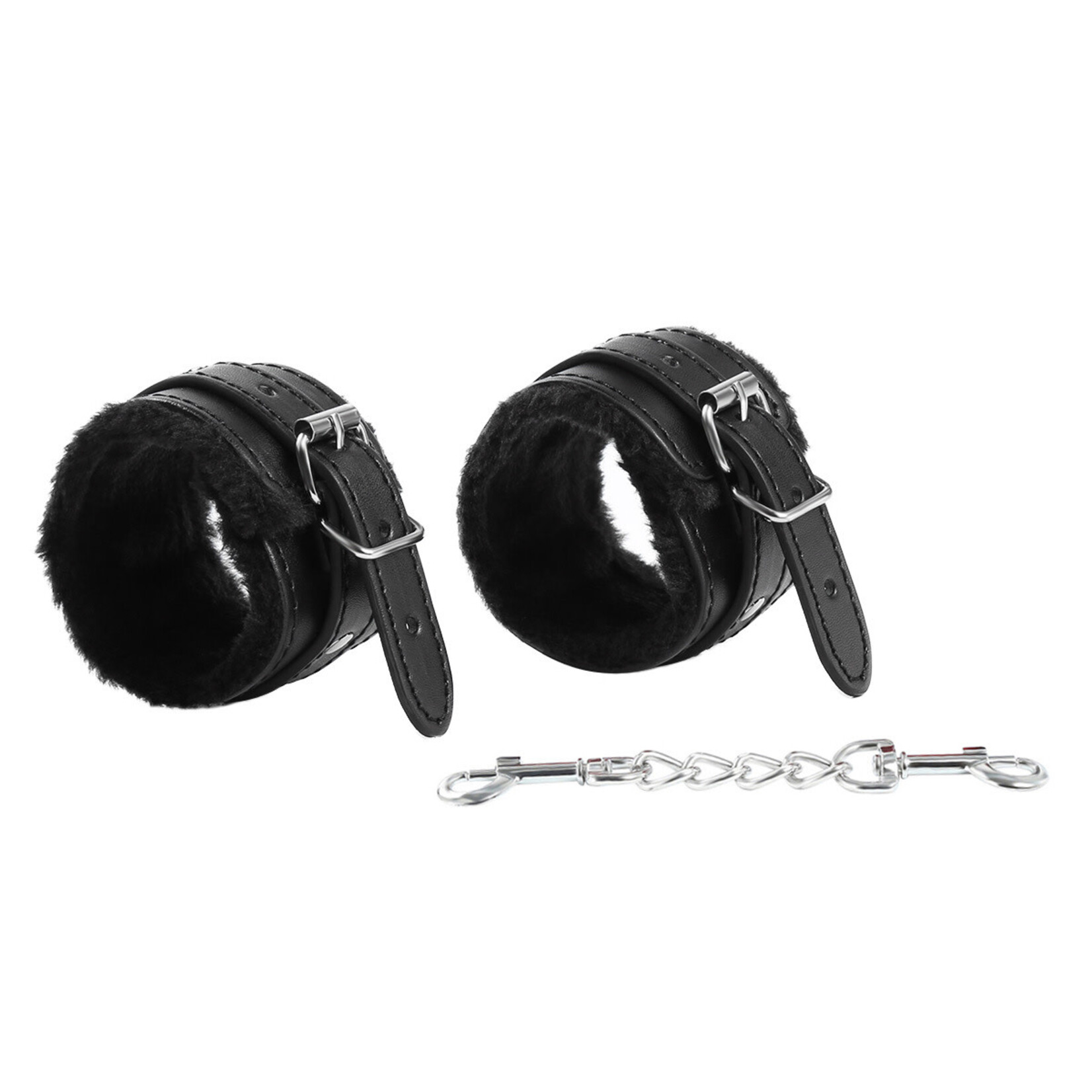 FETISH  BOUTIQUE VELVET WRIST CUFFS BLACK