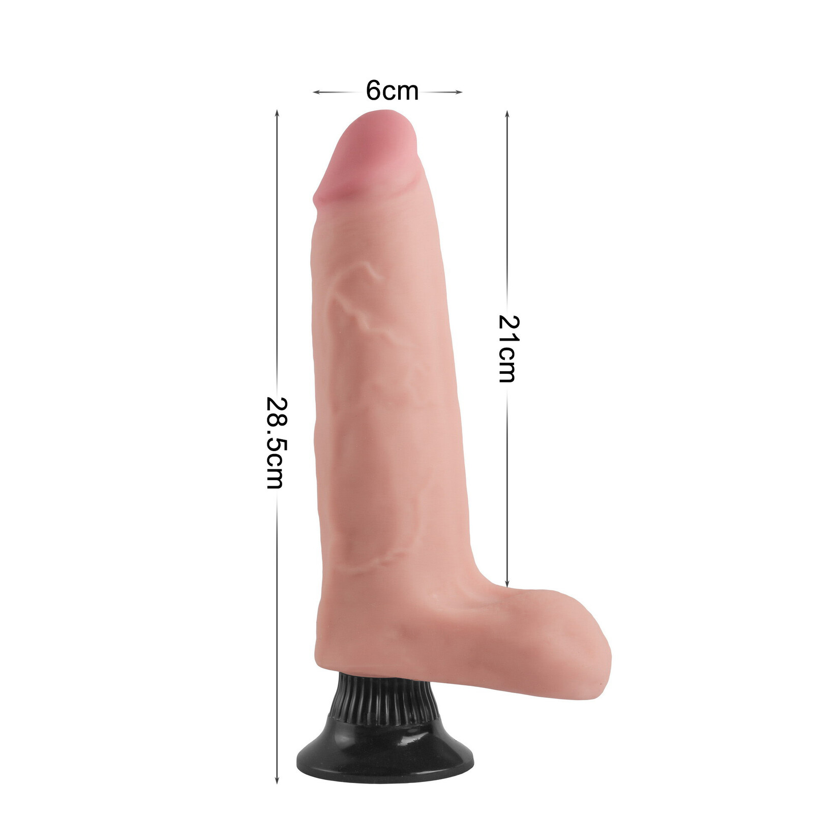 11.2" EXTREME SOFT DUAL LAYER REALISTIC DILDO VIBRATOR