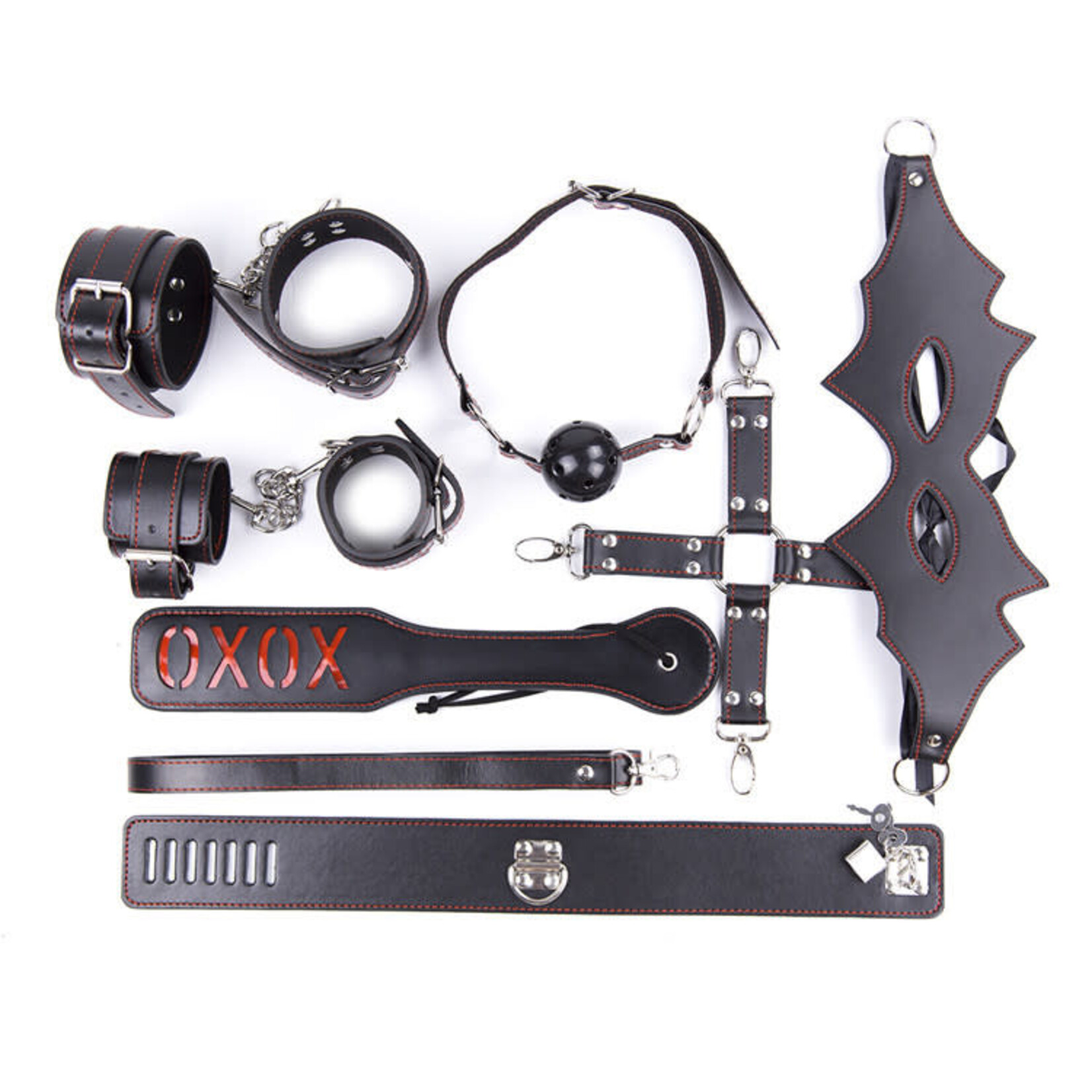 SHADES OF LOVE 7-PIECE COUPLES PASSION BONDAGE KIT BLACK SM1513