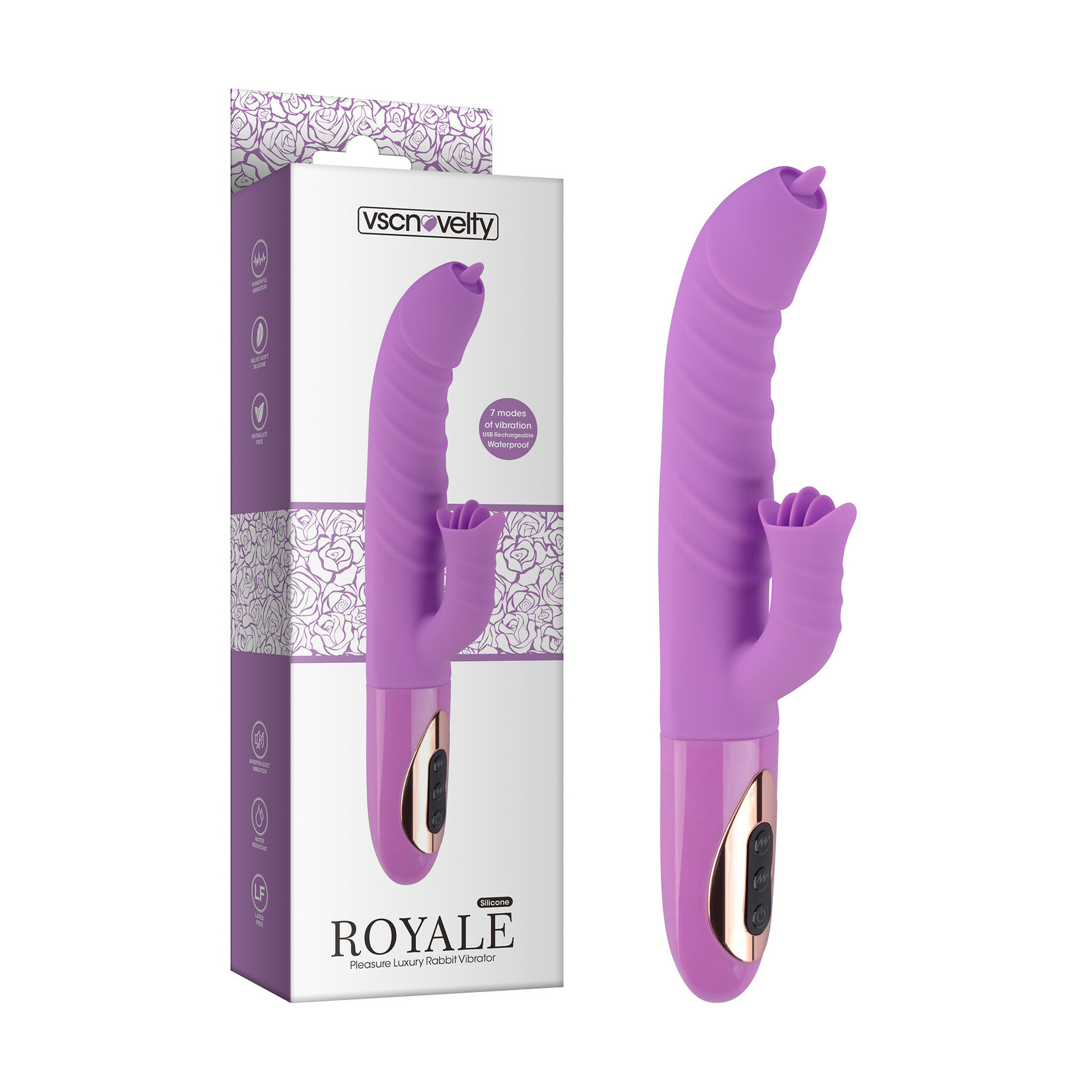 PLEASURE LUXURY RABBIT VIBRATOR-ROYALE