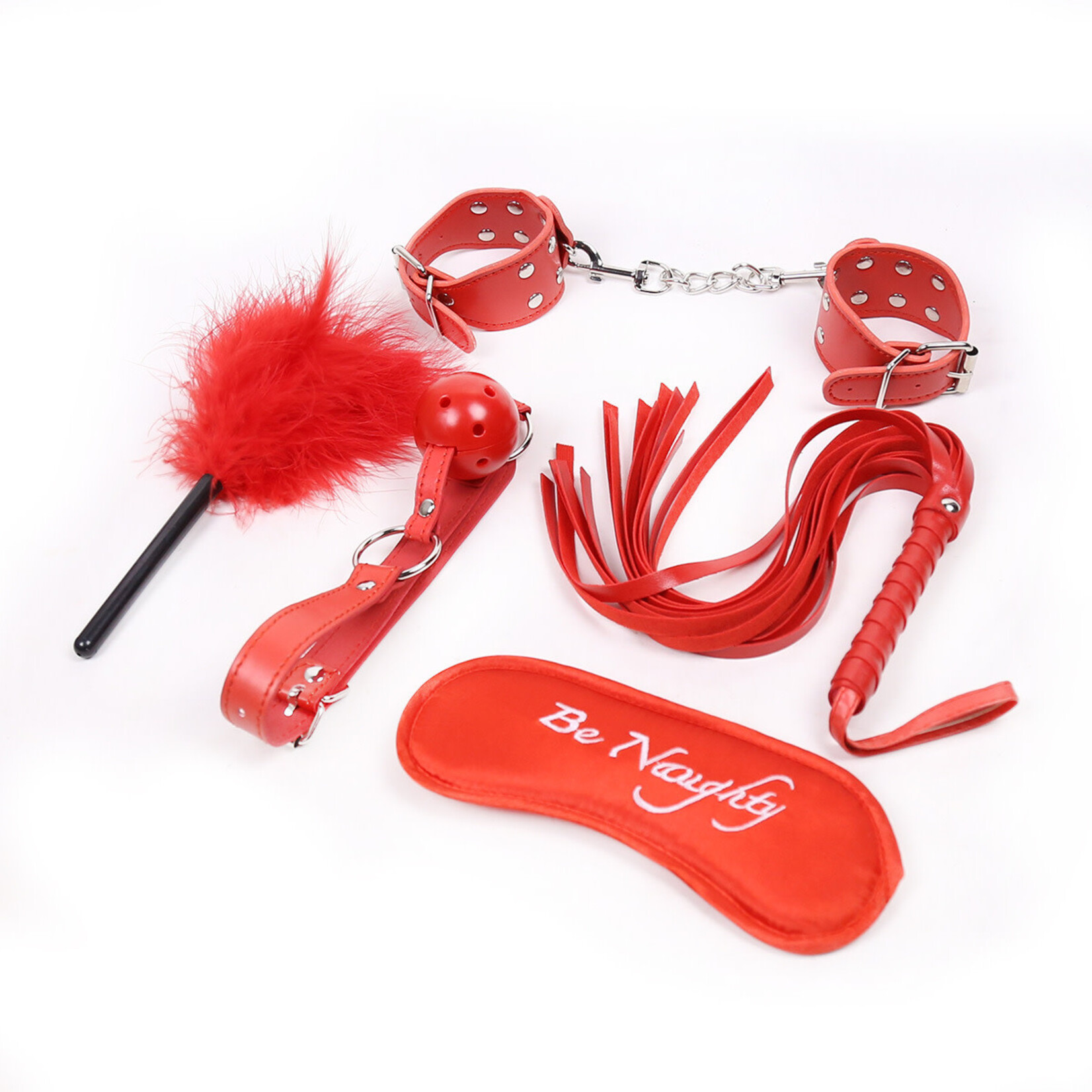 SHADES OF LOVE - 5-PIECE BONDAGE KIT - RED
