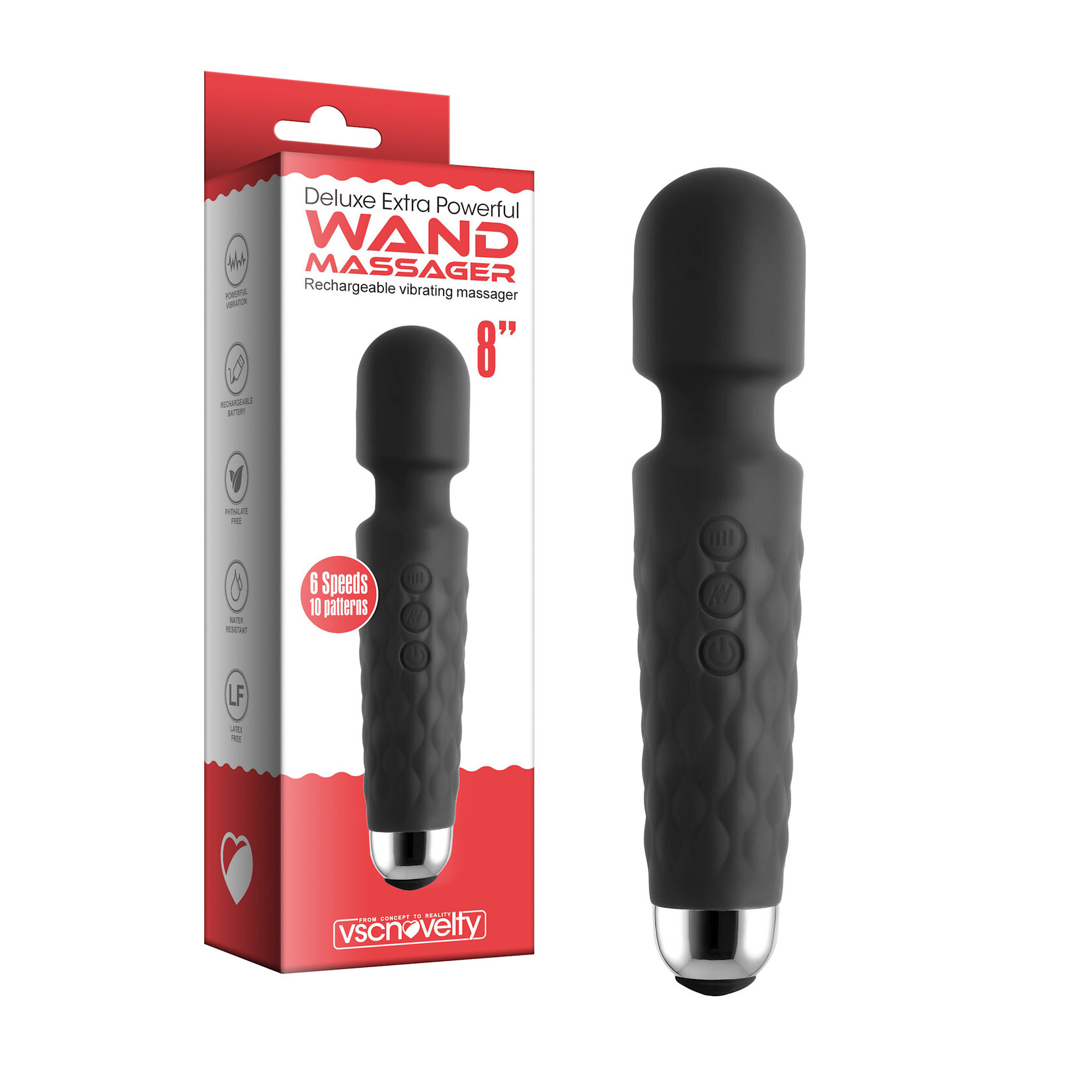 DELUXE EXTRA POWERFUL WAND MASSAGER 8"