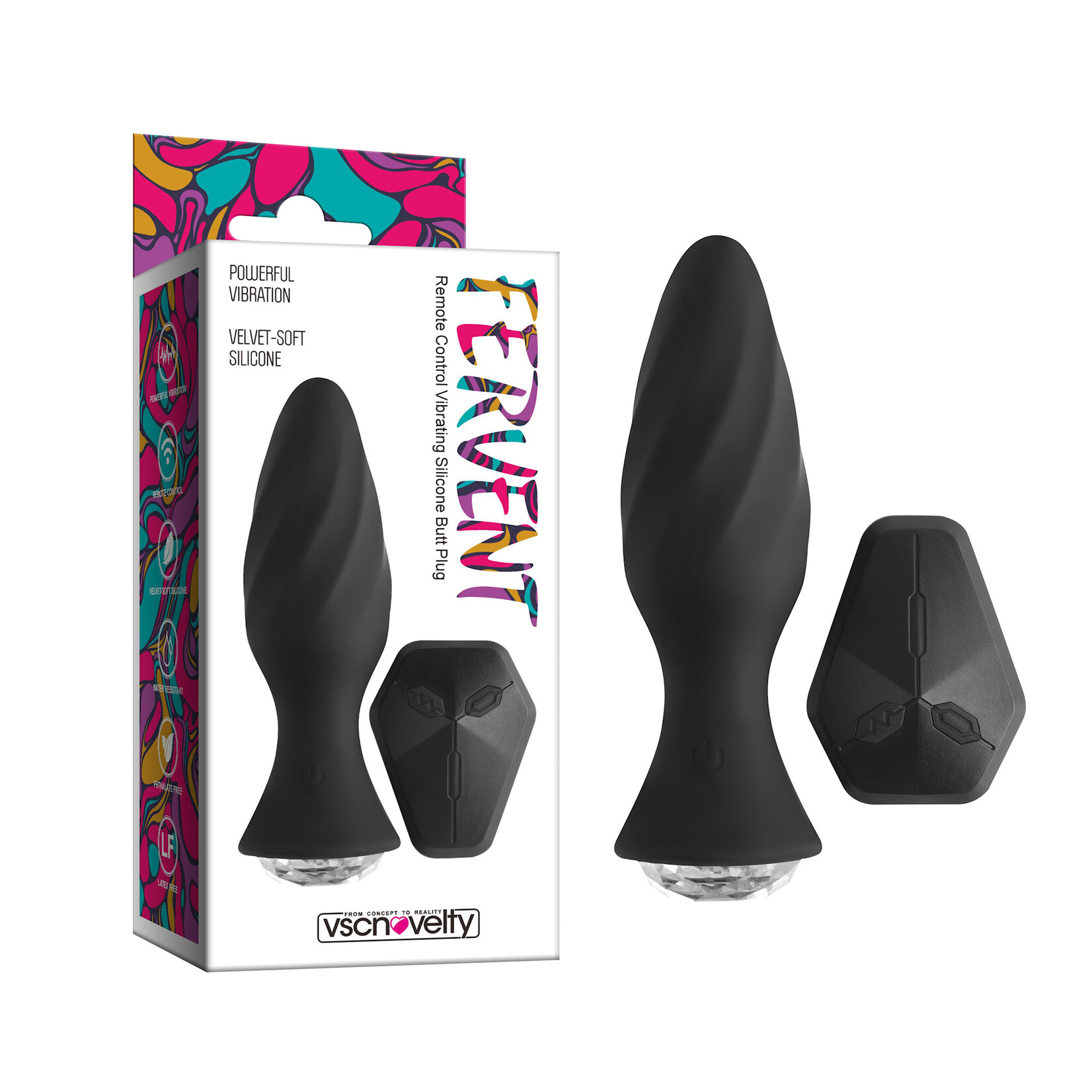 FERVENT REMOTE CONTROL VIBRATING SILICONE BUTT PLUG