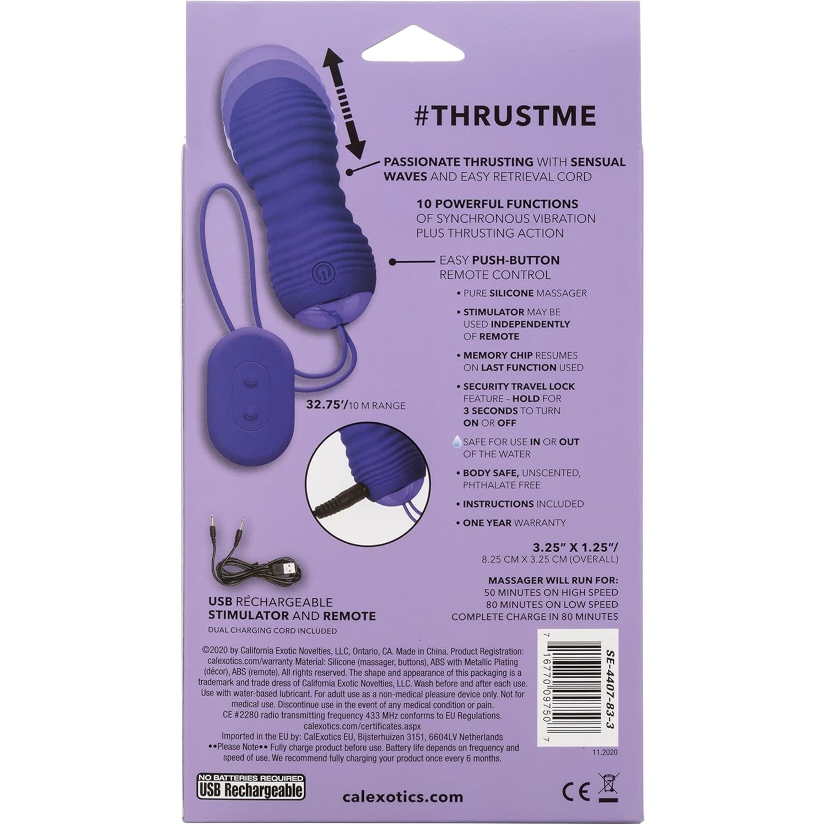 CALEXOTICS SLAY #THRUSTME REMOTE THRUSTING MASSAGER