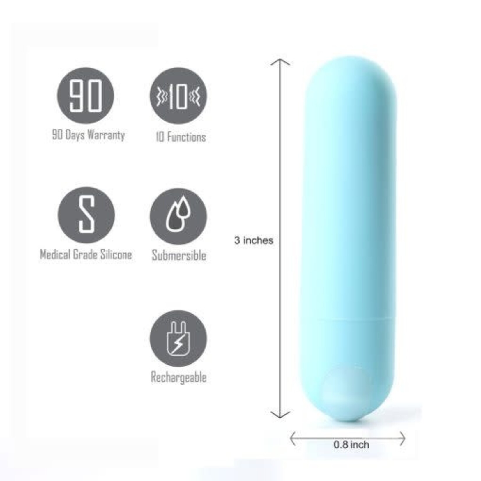 JESSI RECHARGEABLE MINI BULLET VIBE IN TEAL