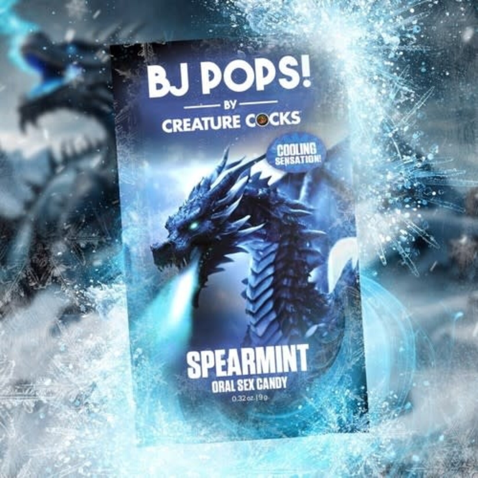 CREATURE COCKS CREATURE COCKS BJ POPS! CANDY .32OZ/90G IN SPEARMINT